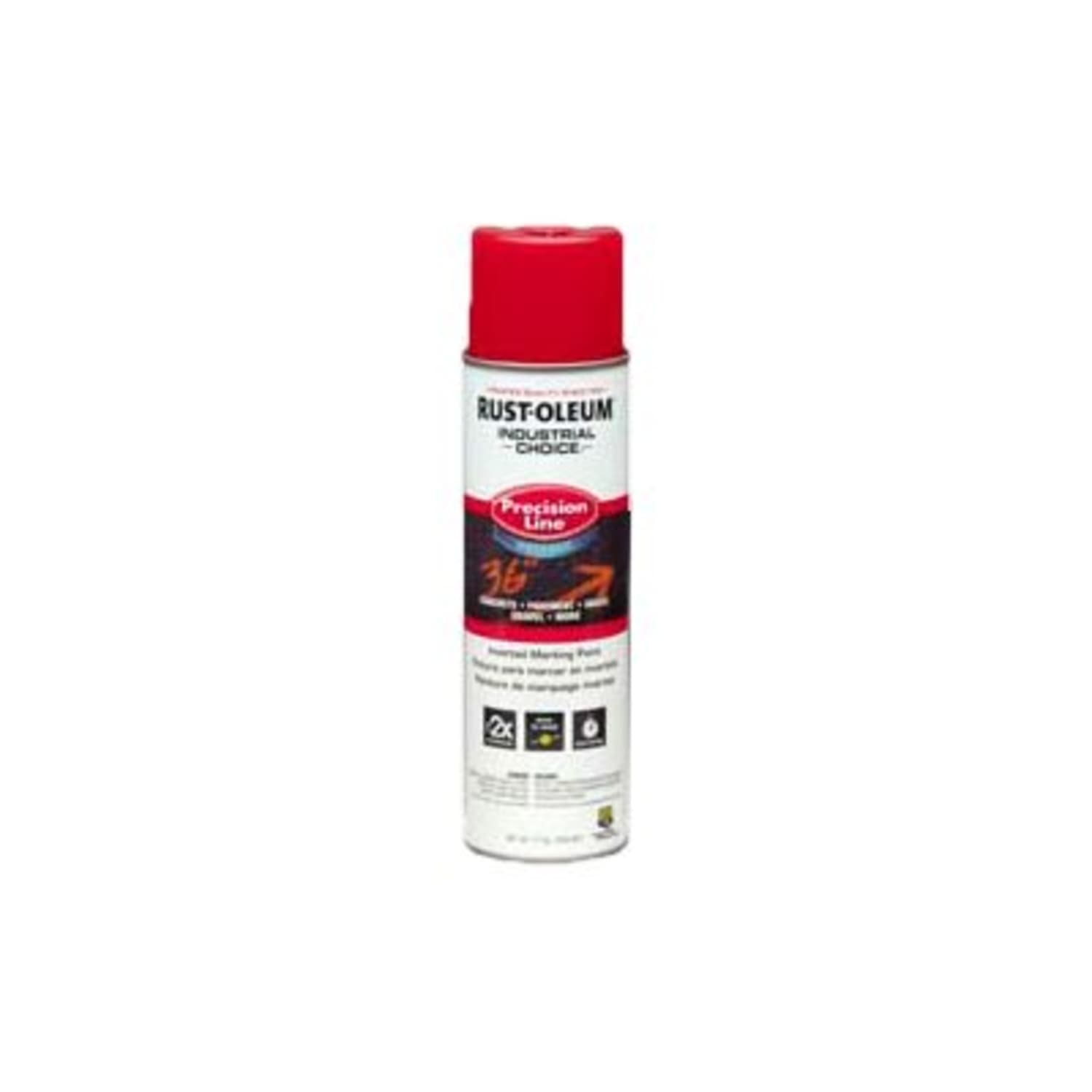 Rust-Oleum Industrial Choice M1800 System Water-Based Precision Line Inverted Marking Paint, 17 Oz, Safety Red, Pack Of 12 Cans - Image 3