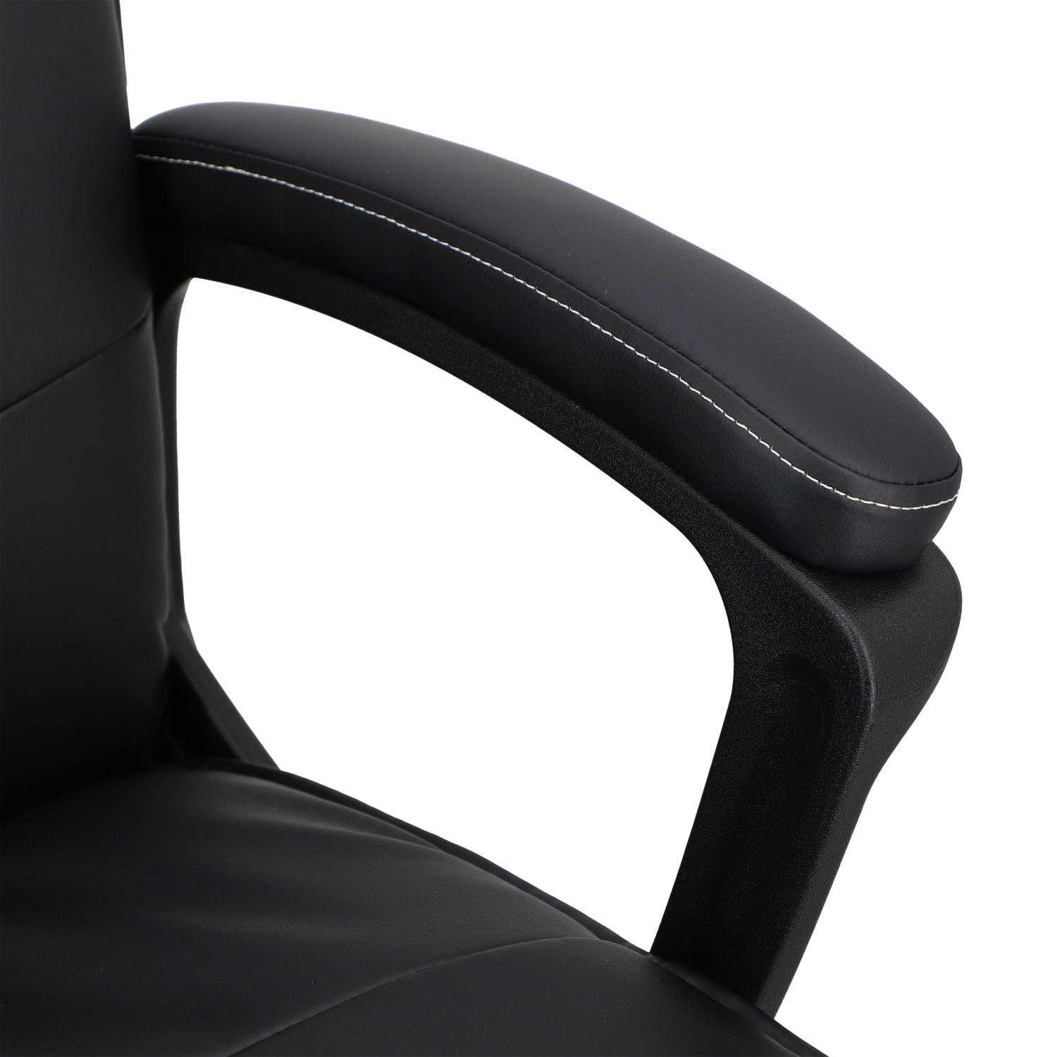 Elama Tufted Faux Leather High-Back Adjustable Office Chair, Black - Image 6