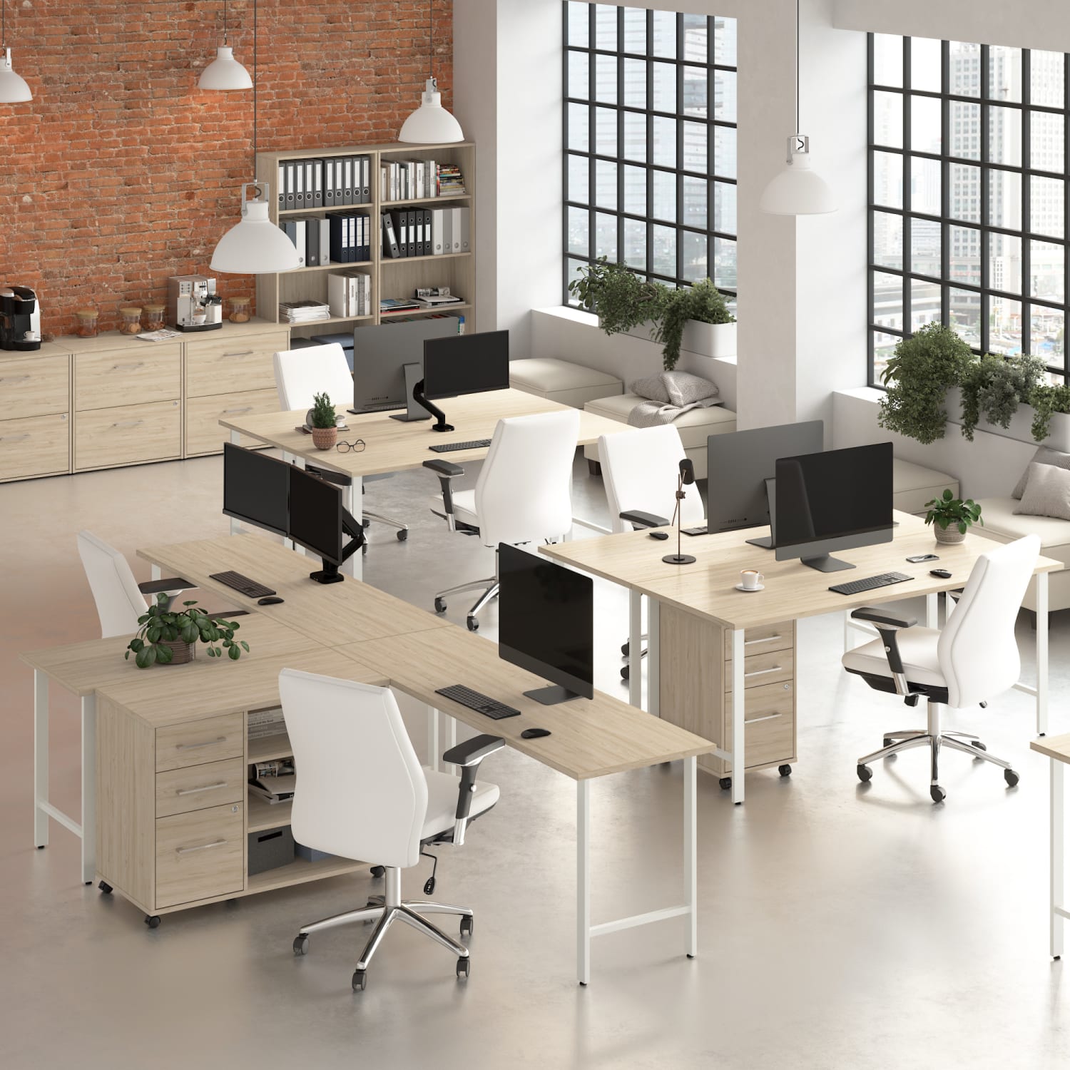 Bush Business Furniture Hustle 72inW Computer Desk With Metal Legs, Natural Elm, Standard Delivery, HUD272NE - Image 5