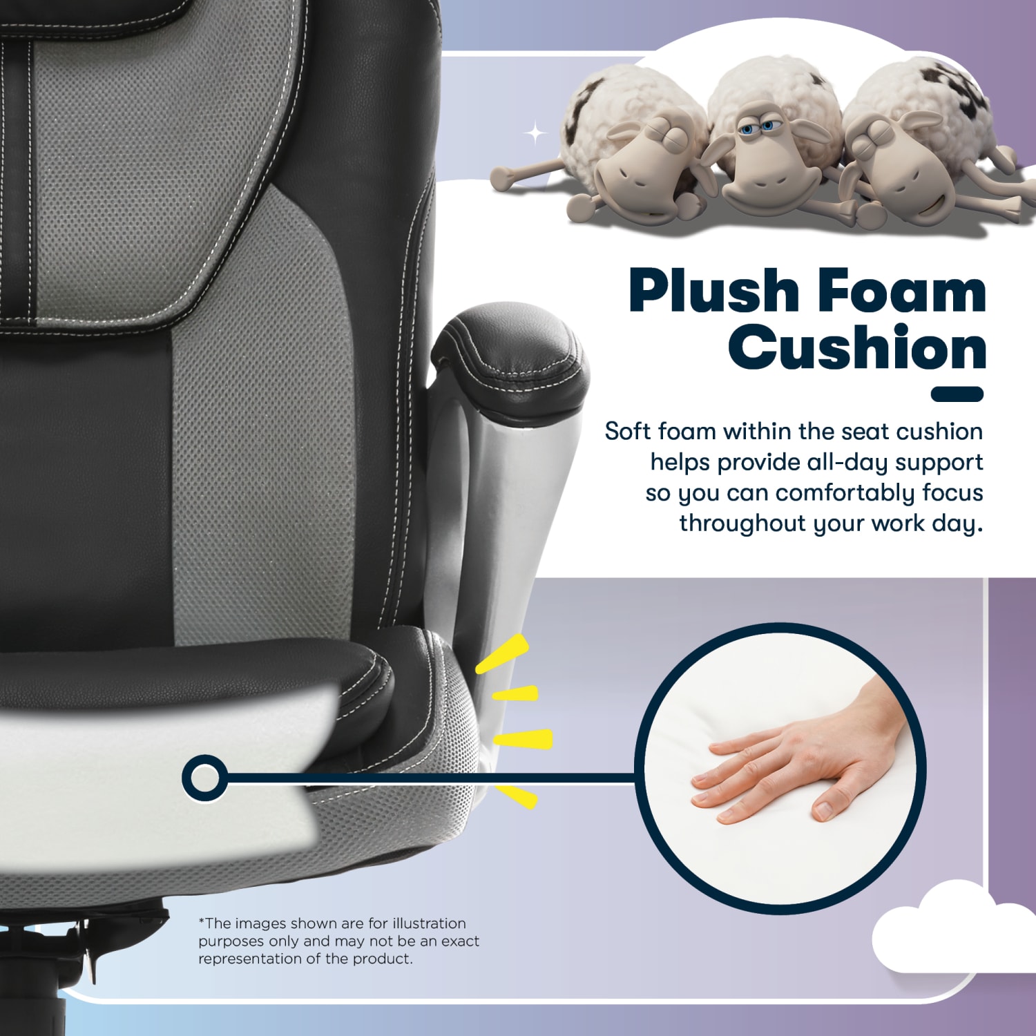 Serta Works Bonded LeatherMesh High Back Office Chair Opportunity GraySilver PopularChairscom
