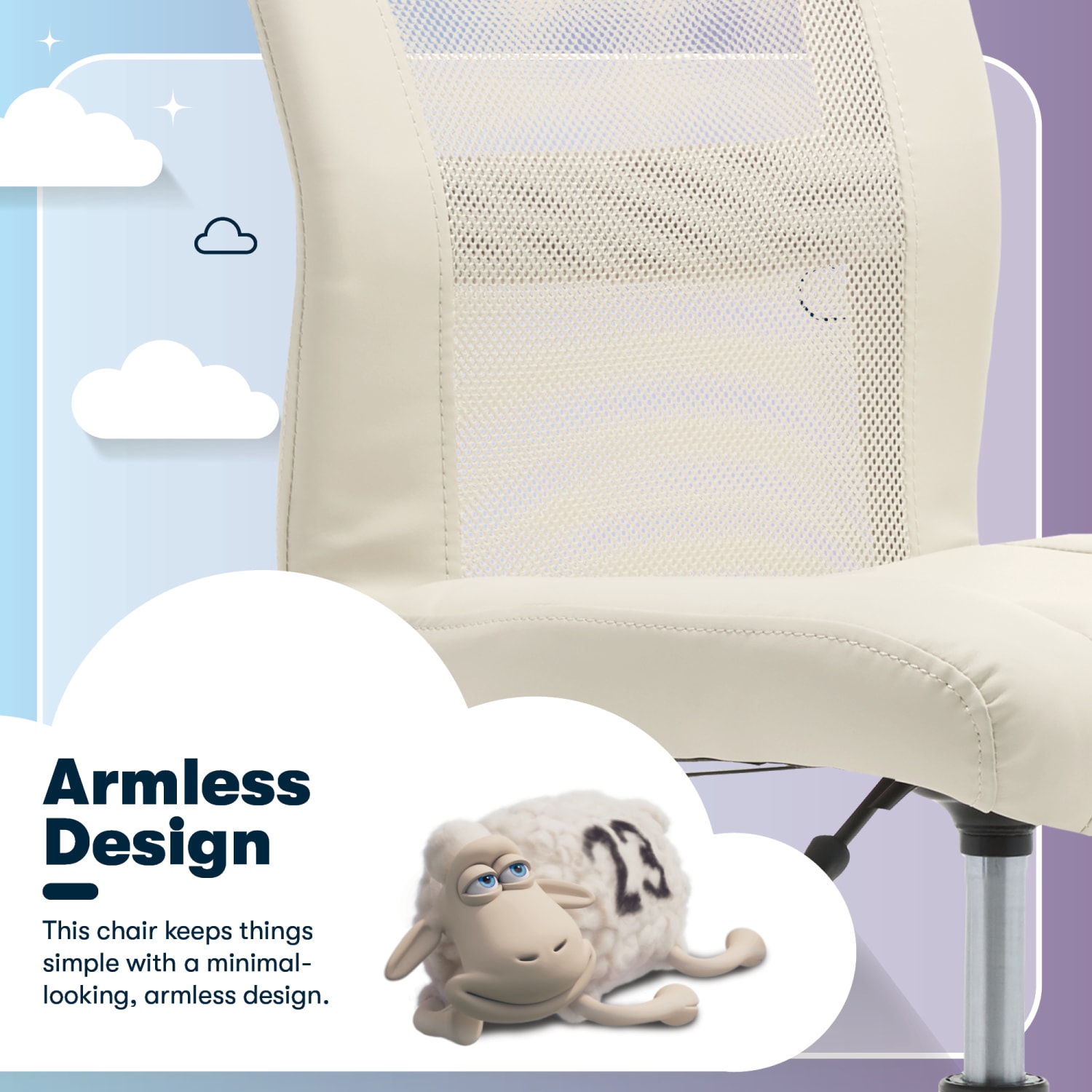 Serta Essentials MidBack Computer Chair Inspiration CreamChrome PopularChairscom Serta Essentials Mid Back Computer Chair Inspiration CreamChrome PopularChairscom
