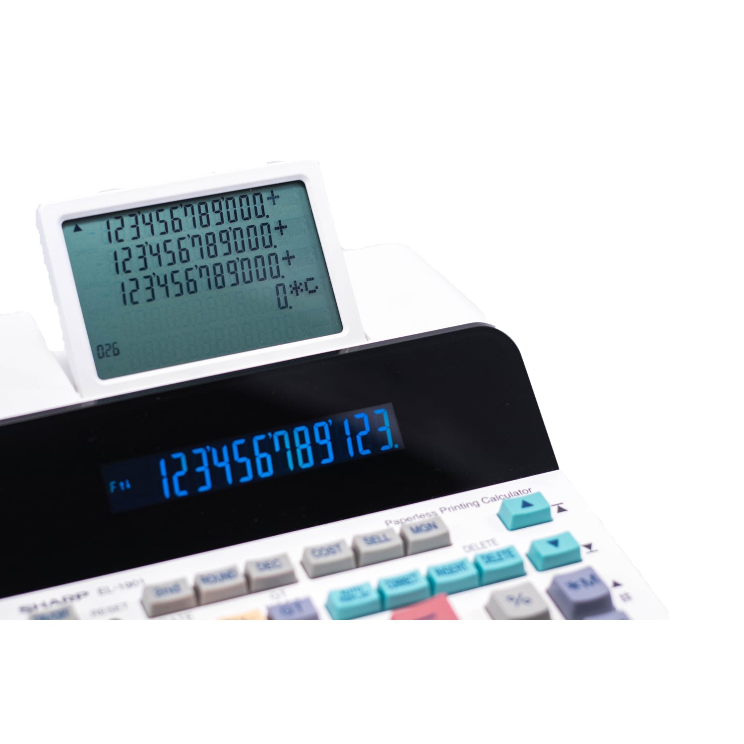 Sharp EL-1901 Digital Printing Calculator, White - Image 5