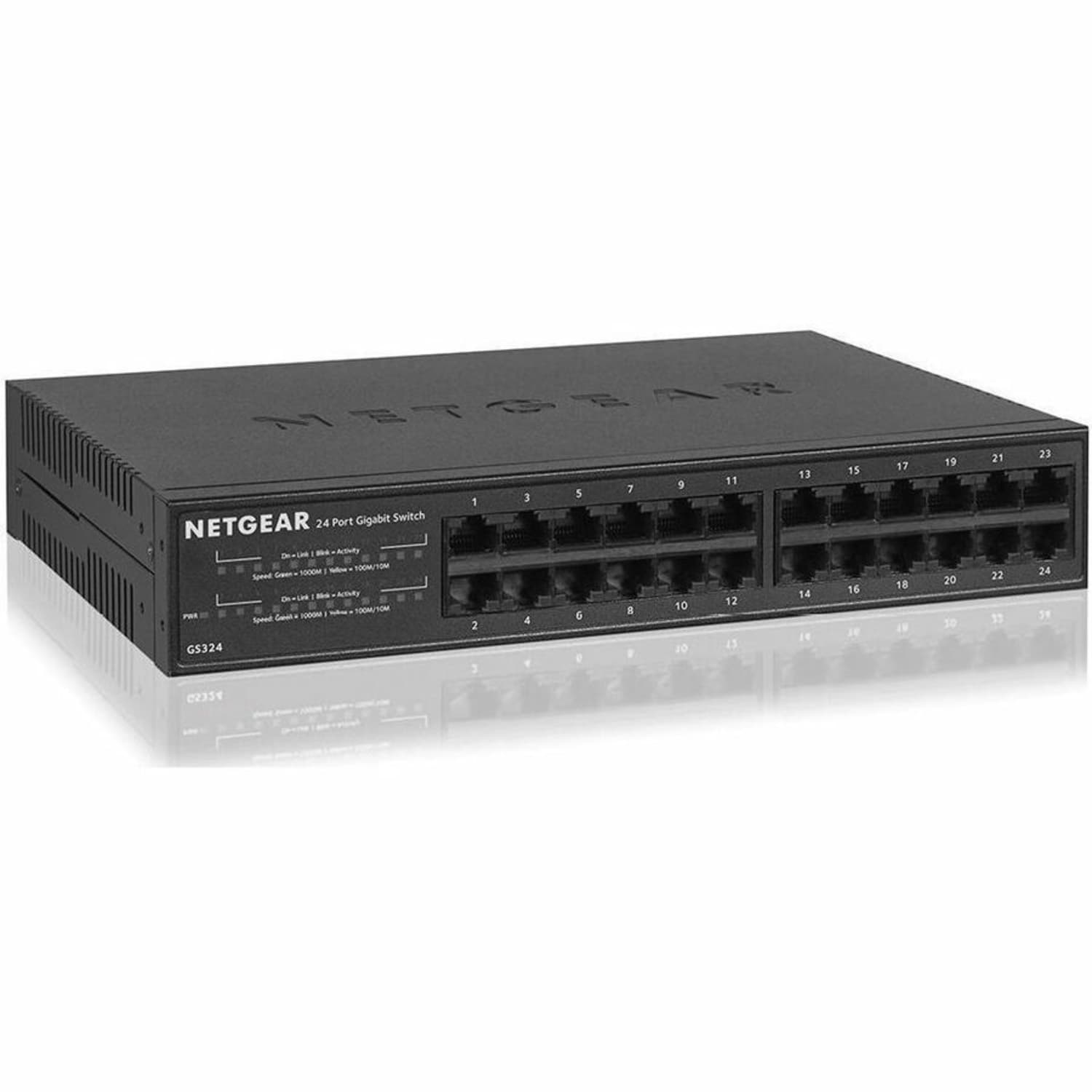 Netgear GS324 Ethernet Switch - 24 Ports - 2 Layer Supported - 12.10 W Power Consumption - Twisted Pair - GS324200NAS - Image 3
