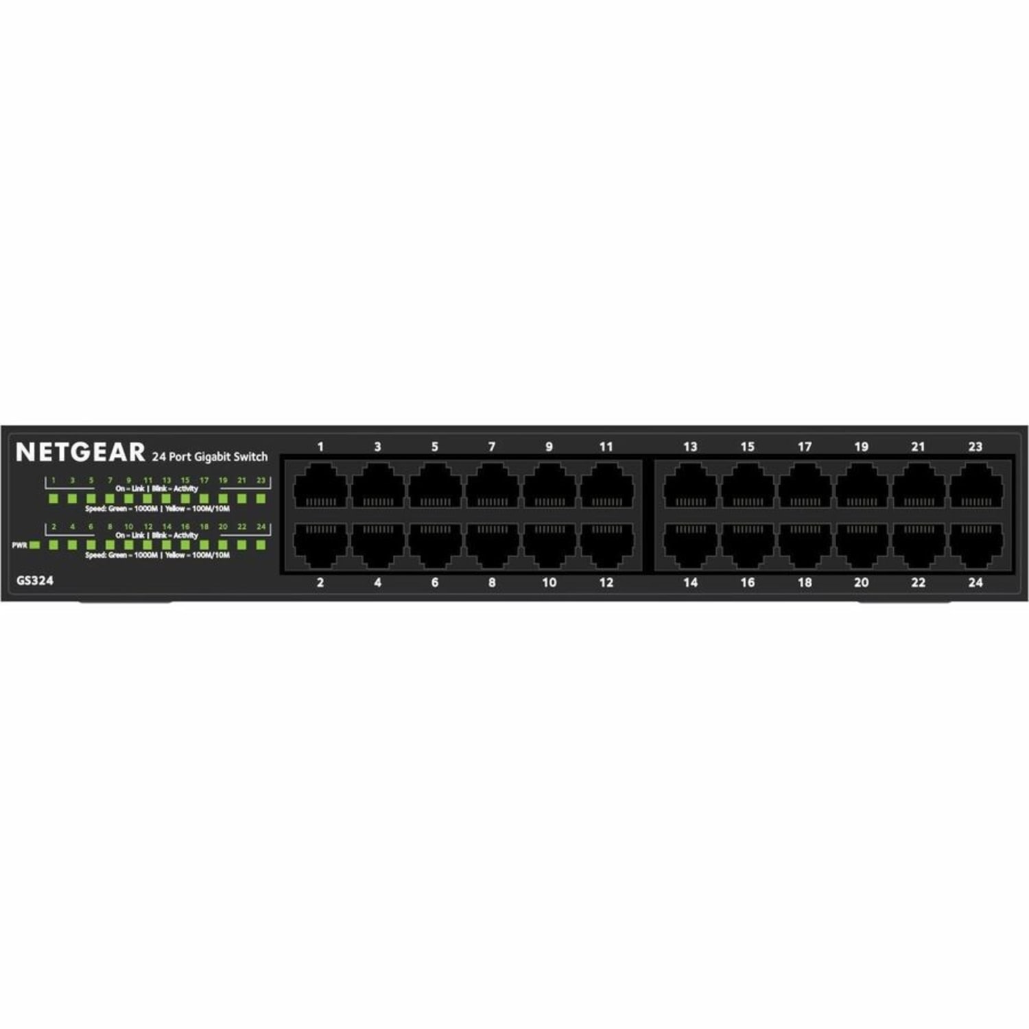 Netgear GS324 Ethernet Switch - 24 Ports - 2 Layer Supported - 12.10 W Power Consumption - Twisted Pair - GS324200NAS - Image 3