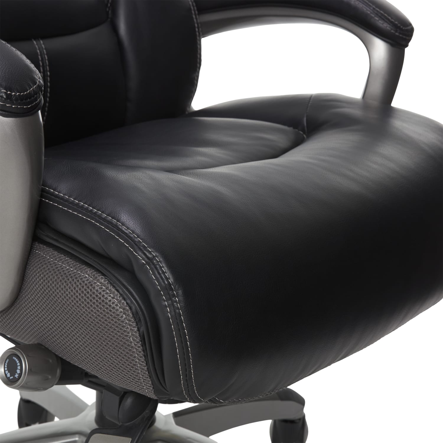Serta Works Bonded LeatherMesh High Back Office Chair With Smart Layers Technology Opportunity GrayBlackSilver PopularChairscom