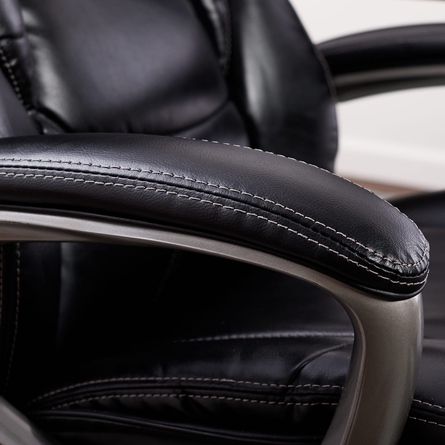 Serta Works Bonded LeatherMesh High Back Office Chair With Smart Layers Technology Opportunity GrayBlackSilver PopularChairscom
