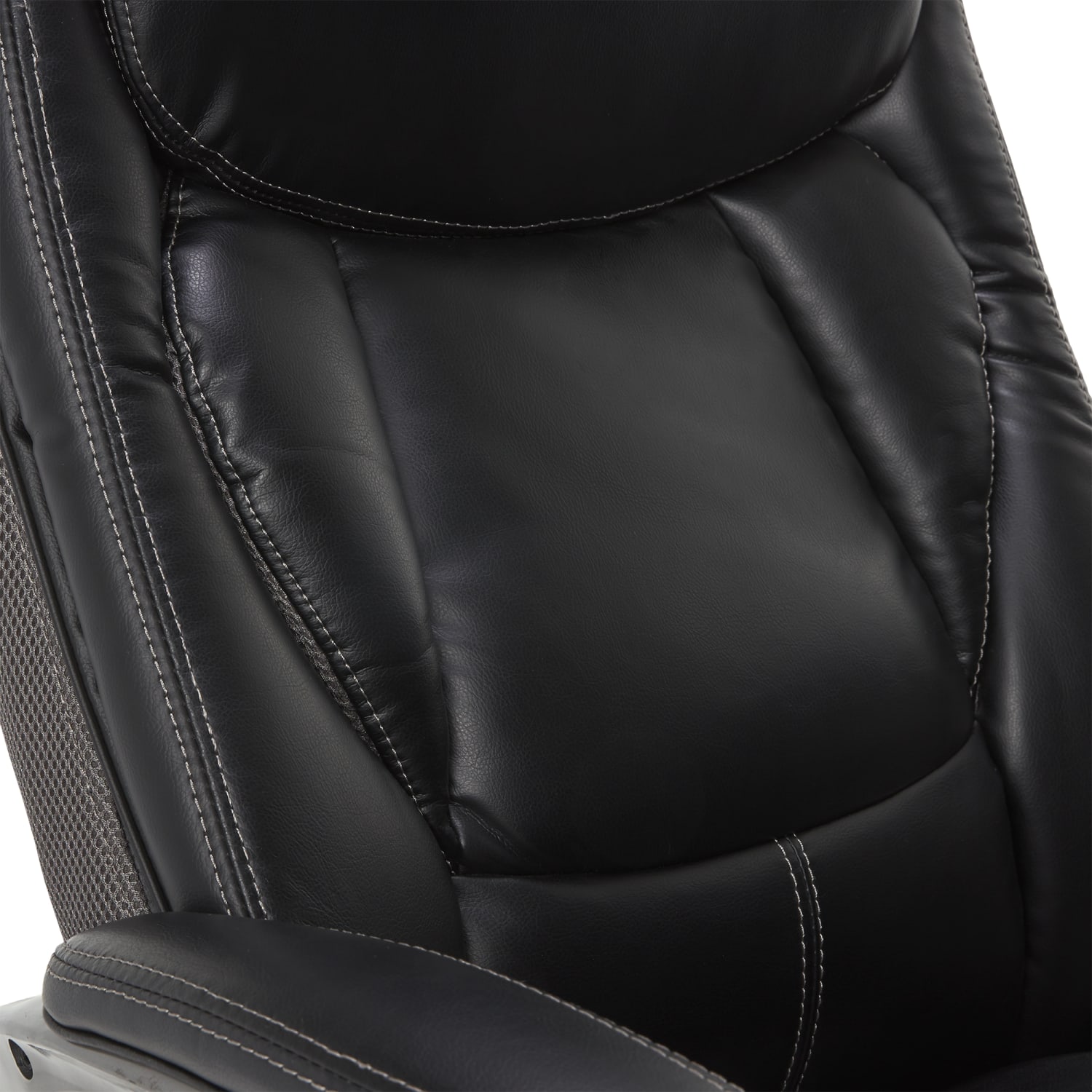 Serta Works Bonded LeatherMesh High Back Office Chair With Smart Layers Technology Opportunity GrayBlackSilver PopularChairscom