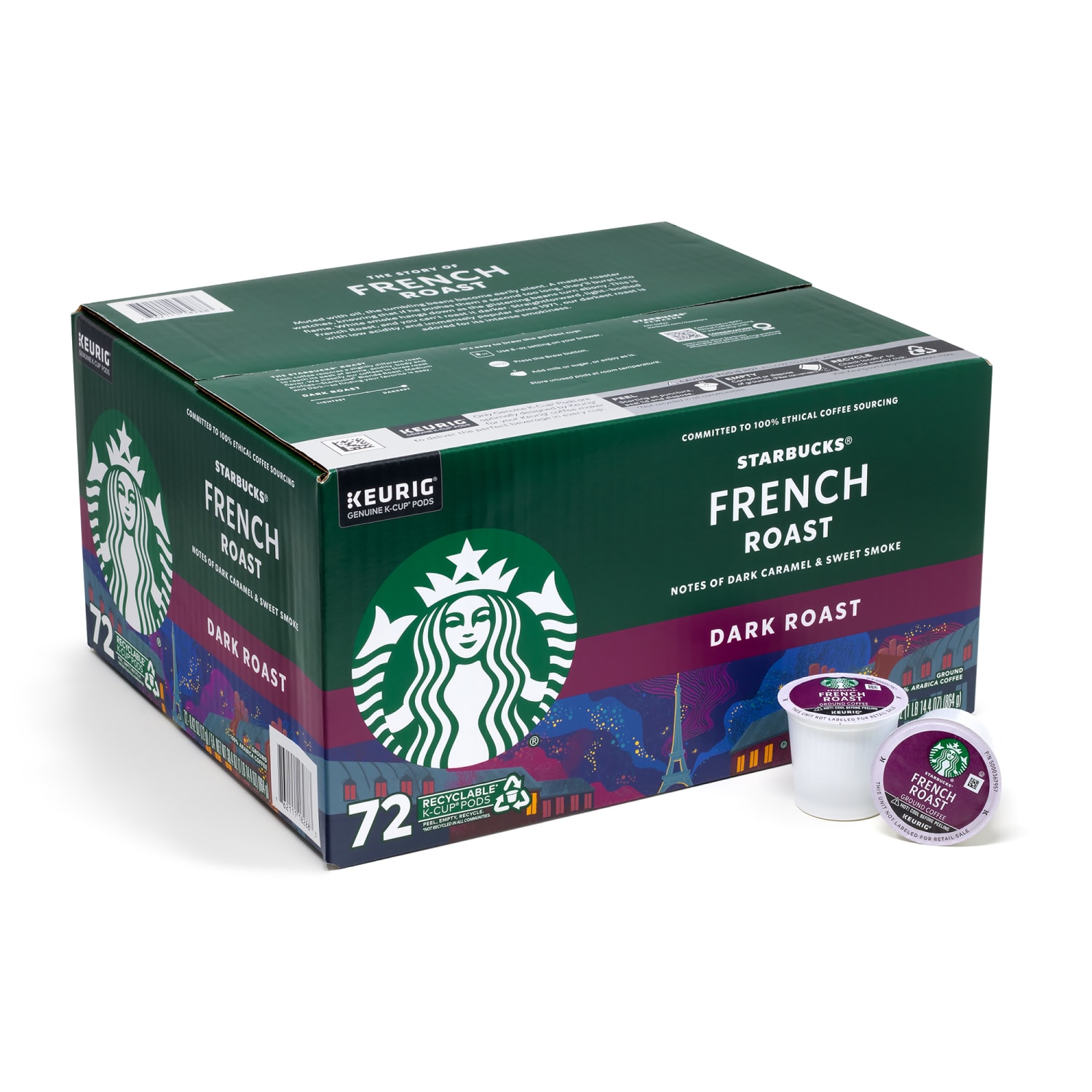 Starbucks French Roast Dark Roast K-Cup Pods, Pack Of 72 Pods - Image 3