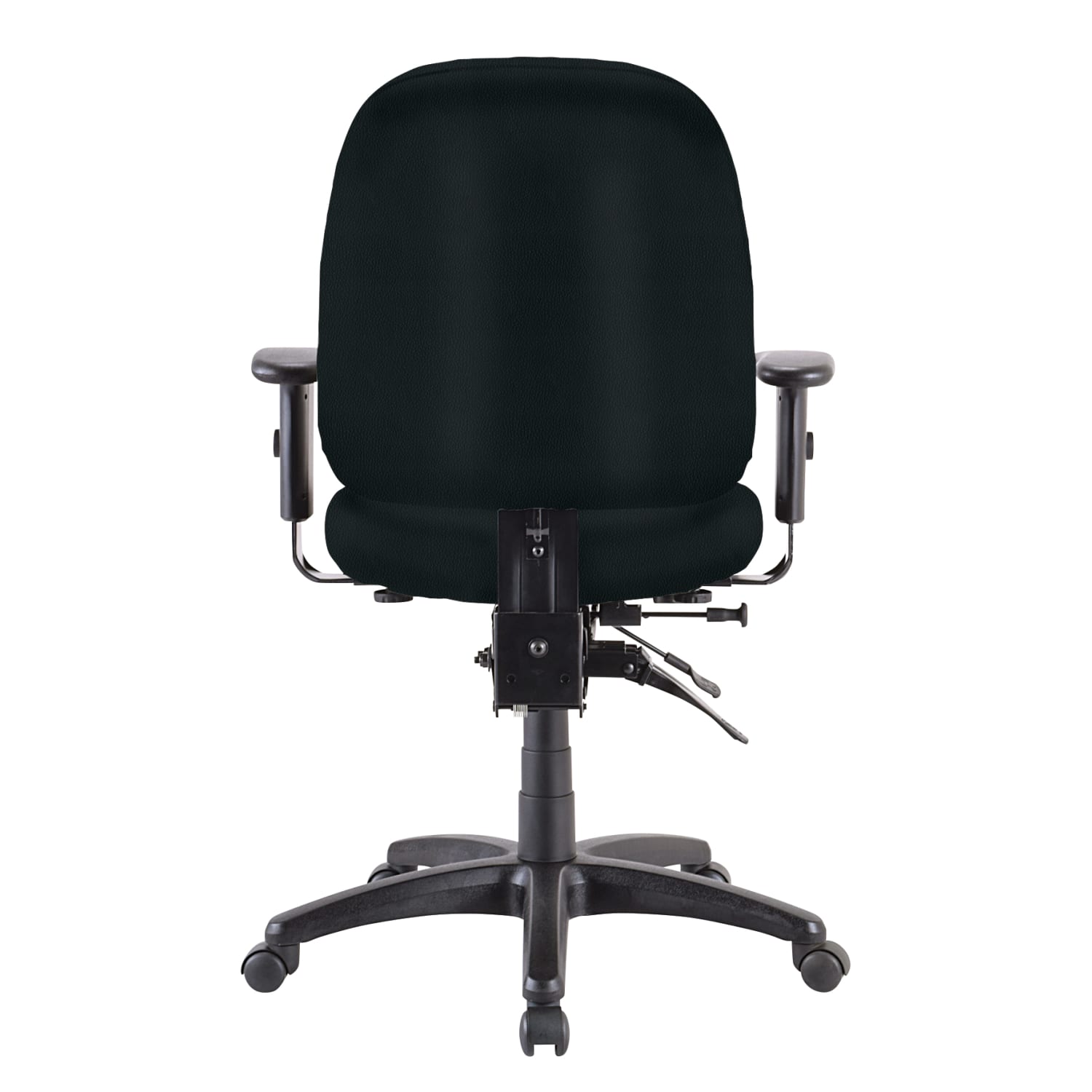 WorkPro 4X4 498SL Ergonomic Antimicrobial Vinyl Low-Back Multi-Function Task Chair, Black - Image 5