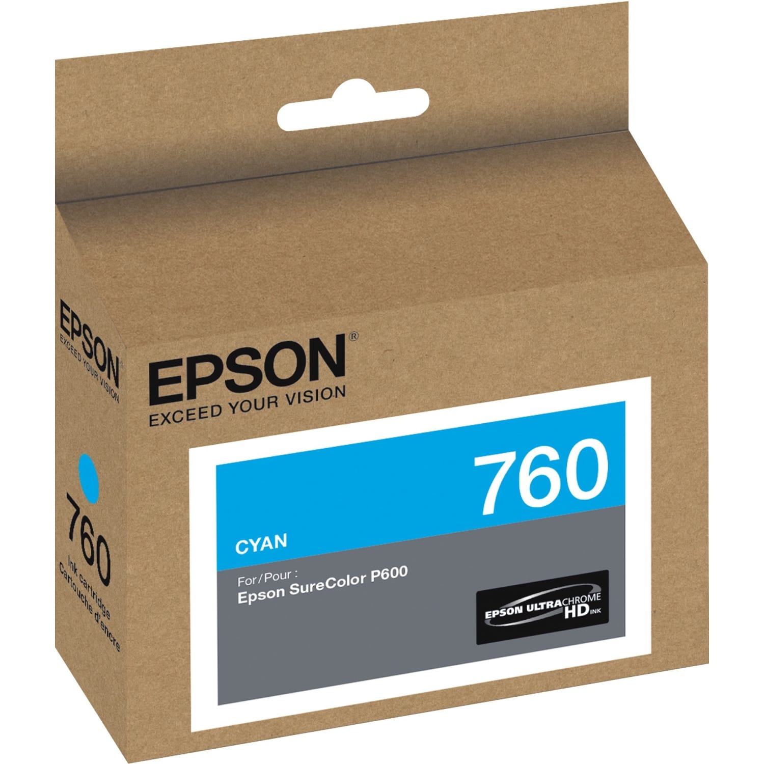 Epson UltraChrome HD T760 Original Ink Cartridge - Inkjet - Cyan - 1 Each - Image 3
