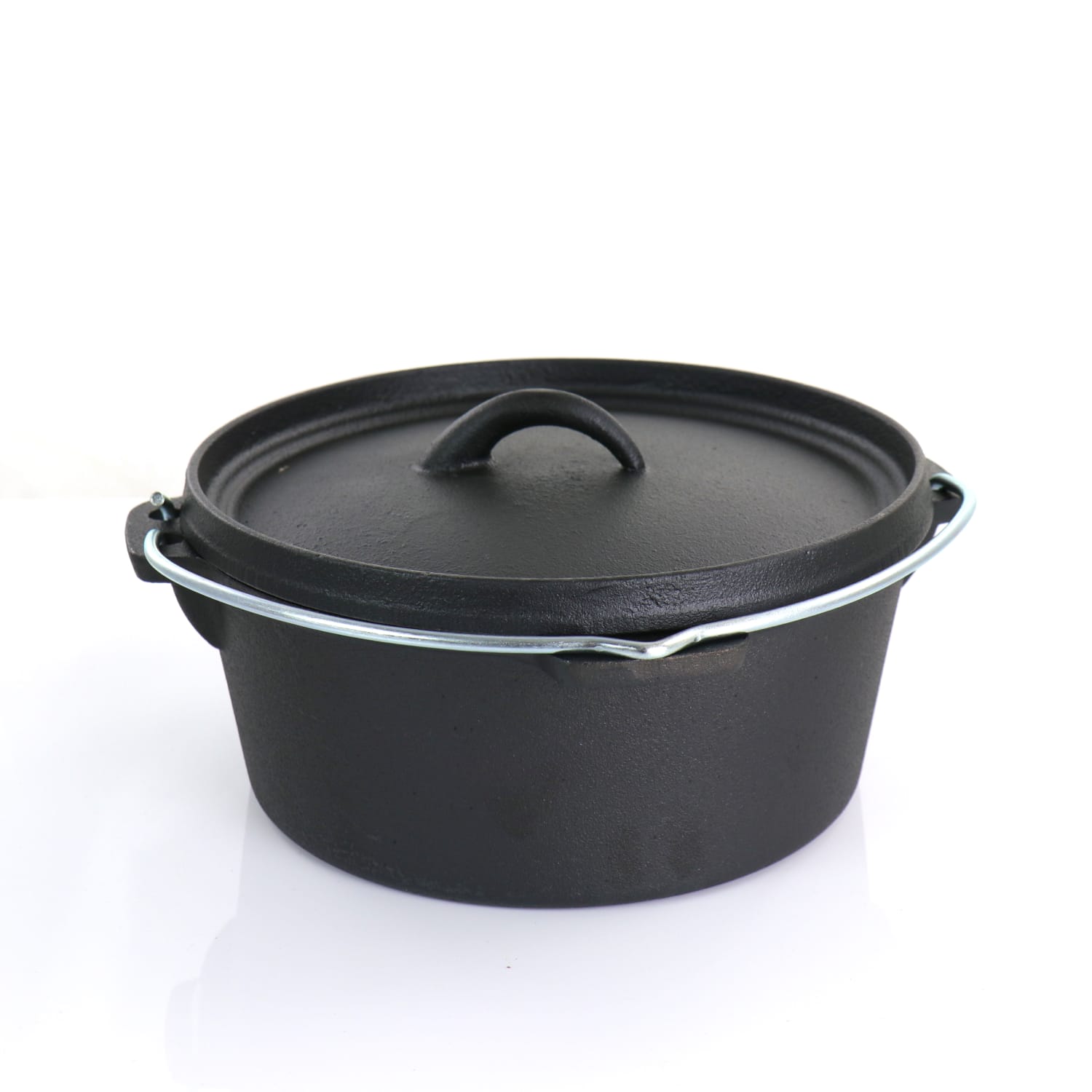 MegaChef Pre-Seasoned 5-Piece Cast Iron Cookware Set, Black - Image 4