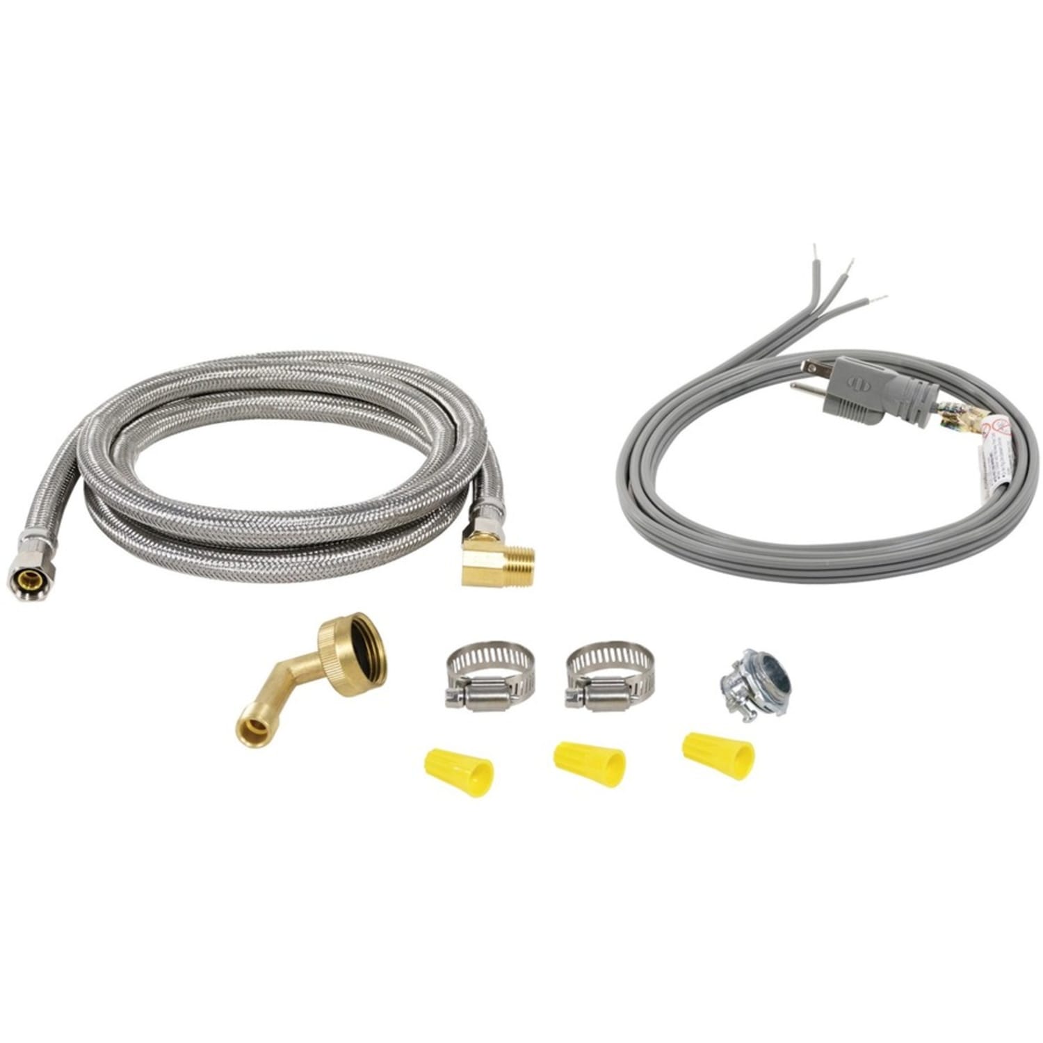 Certified Appliance Accessories Dishwasher Installation Kit with Straight Plug Head - Metal, Stainless Steel, Brass - Yellow, Multi - Image 4