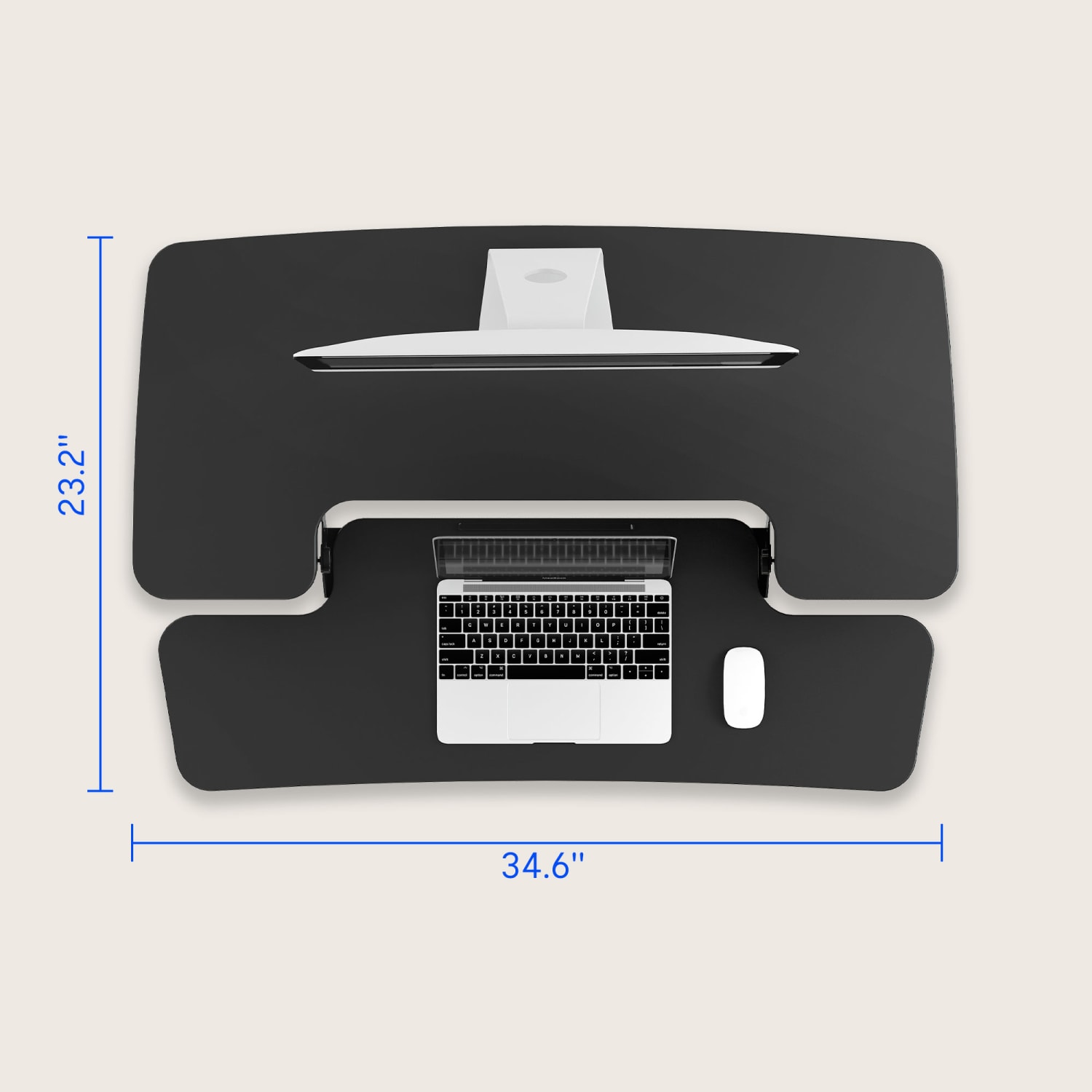 FlexiSpot M27 Series Desk Riser, 4-3/4-19-3/4inH x 34-5/8inW x 16-5/16inD, Black - Image 5