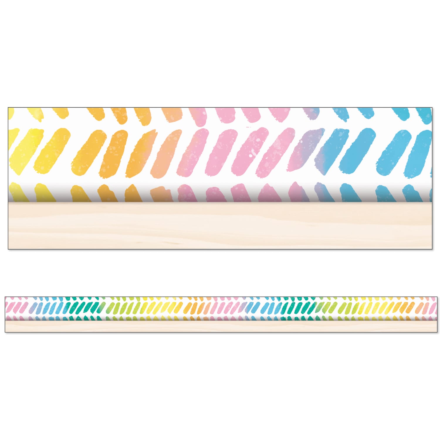 Carson Dellosa Education Happily Ever Elementary Creatively Inspired Straight Borders, Watercolor Chevron, 12 Borders Per Pack, Set Of 6 Packs - Image 3