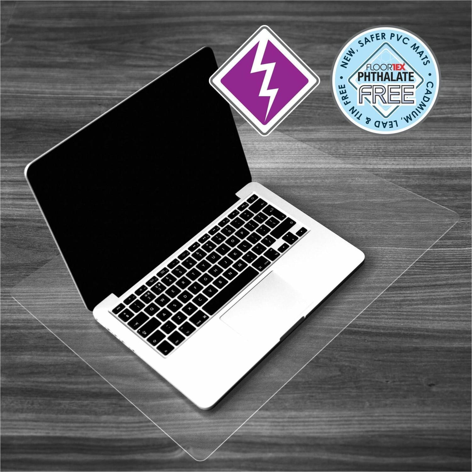Desktex Anti-Static Desk Pad - 20in x 36in - Rectangular - 20in Width x 36in Length x 0.03000in Depth - Clear Backing - Vinyl - Clear - TAA Compliant - Image 3