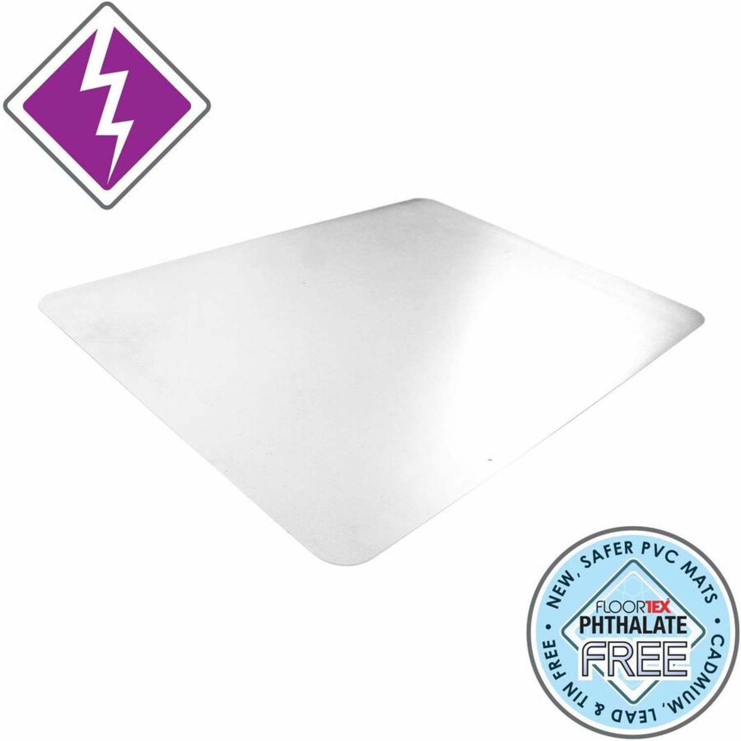Desktex Anti-Static Desk Pad - 20in x 36in - Rectangular - 20in Width x 36in Length x 0.03000in Depth - Clear Backing - Vinyl - Clear - TAA Compliant - Image 4