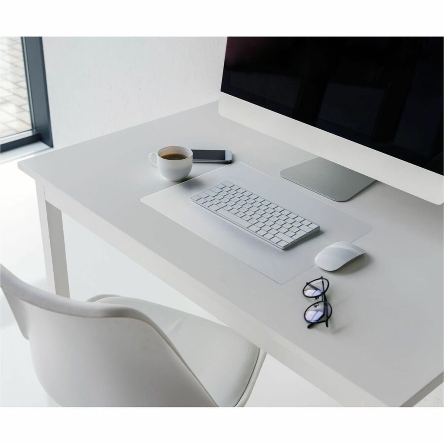 Desktex Anti-Static Desk Pad - 20in x 36in - Rectangular - 20in Width x 36in Length x 0.03000in Depth - Clear Backing - Vinyl - Clear - TAA Compliant - Image 6