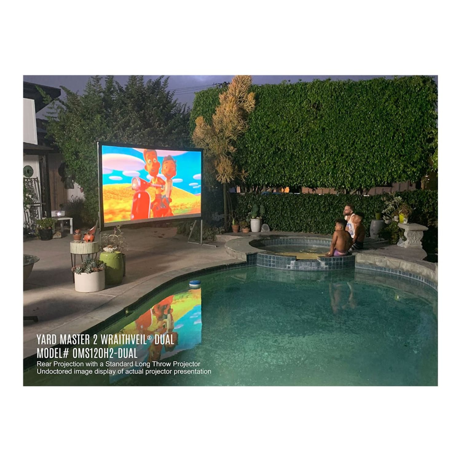 Elite Screens Yard Master 2 Series OMS120H2 - Projection screen with legs - 120in (120.1 in) - 16:9 - CineWhite - silver - Image 6