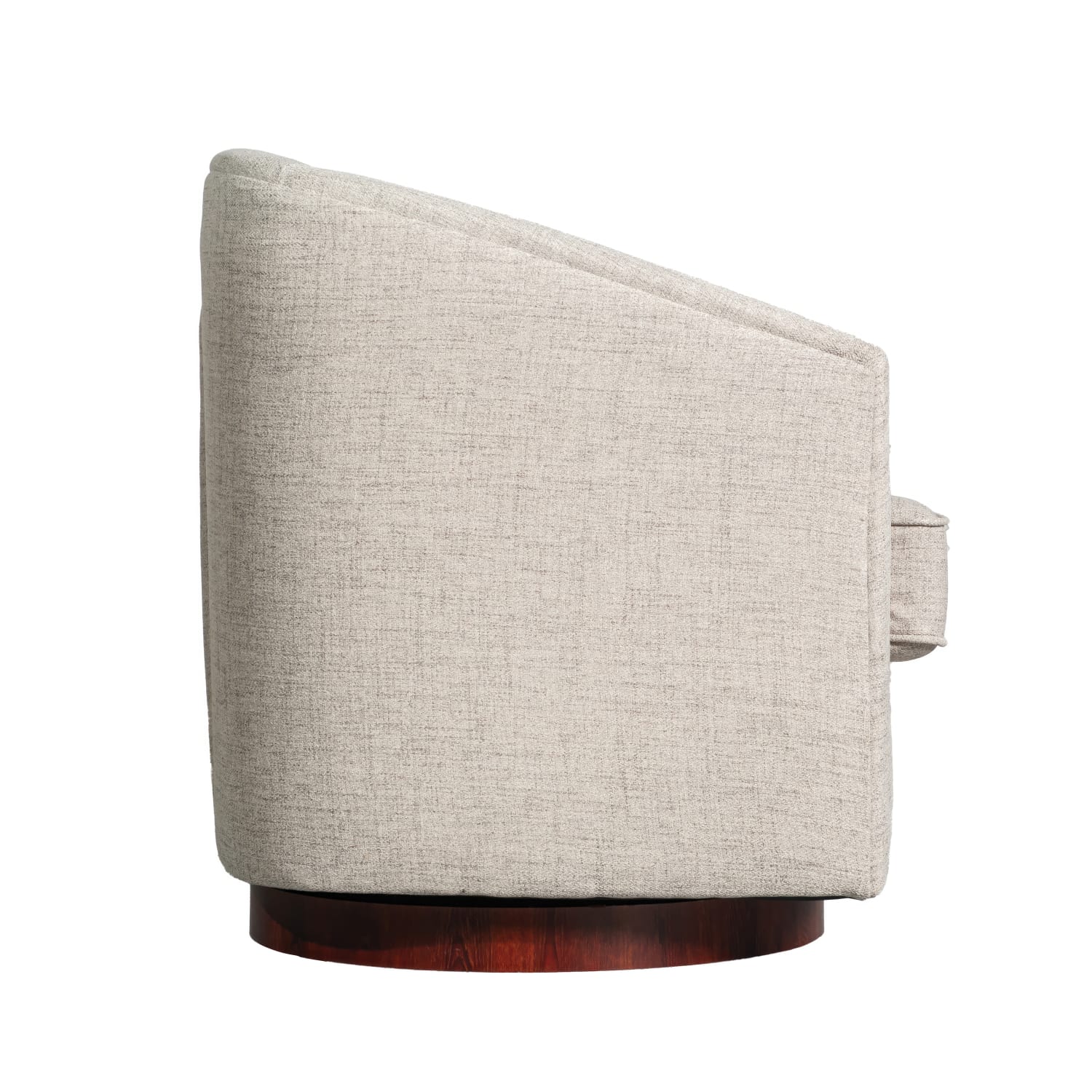 Flash Furniture Dean Club Style Commercial Fabric Barrel Accent Armchair with 360 Degree Swivel Metal Base and Sloped Armrests Cream PopularChairscom