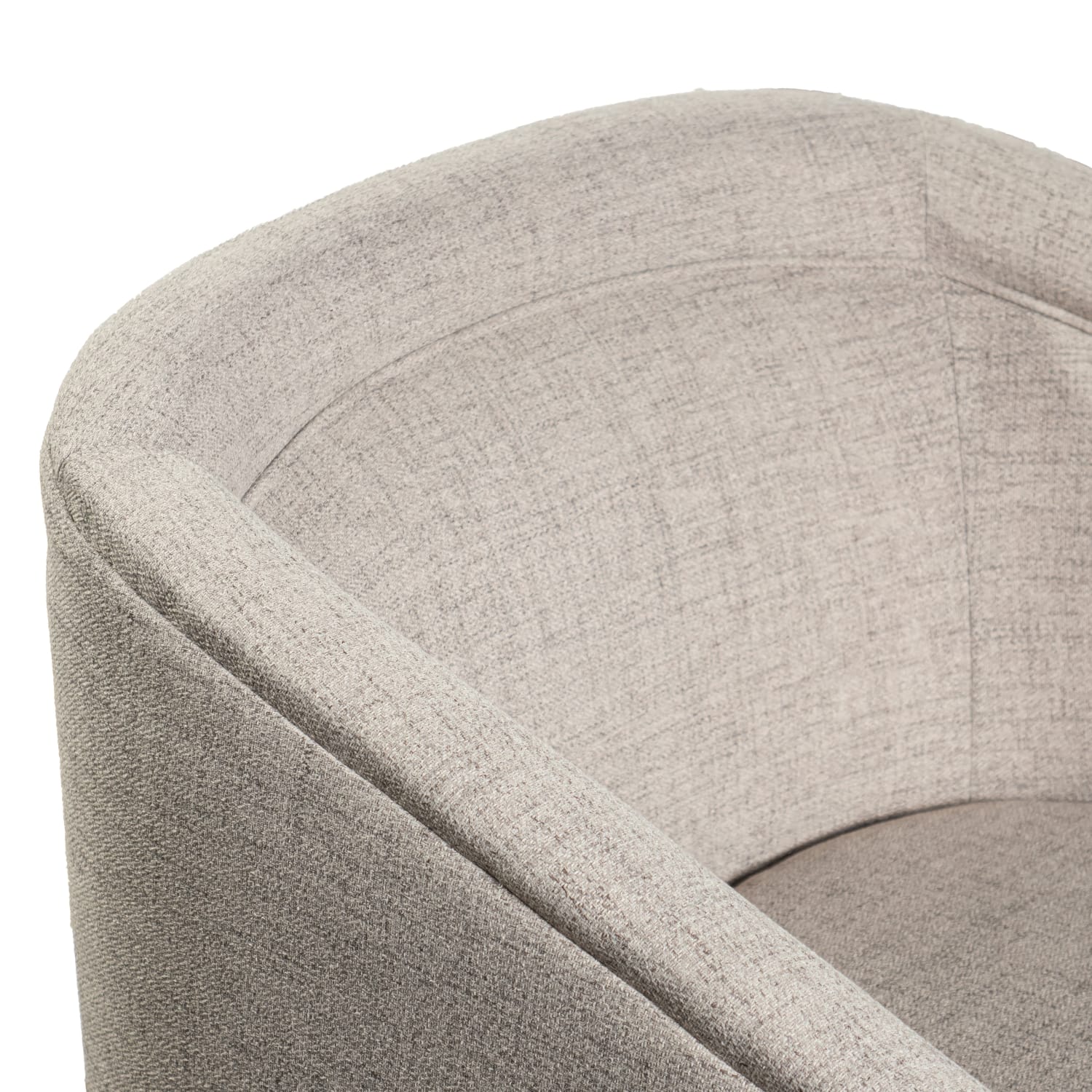 Flash Furniture Dean Club Style Commercial Fabric Barrel Accent Armchair with 360 Degree Swivel Metal Base and Sloped Armrests Cream PopularChairscom