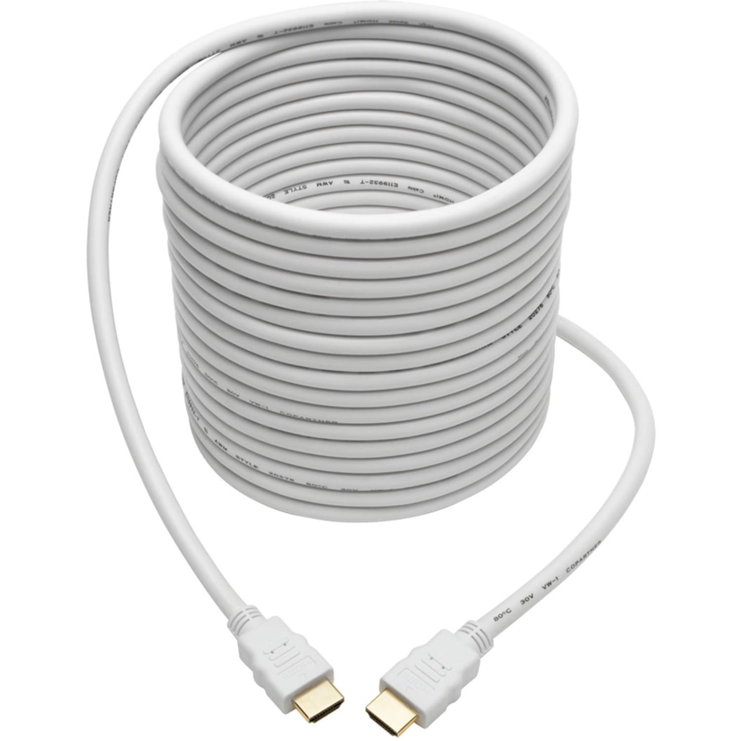 Eaton Tripp Lite Series High-Speed HDMI Cable, Digital Video and Audio, HD (M/M), White, 25 ft. (7.62 m) - HDMI  - P568025WH - Image 3