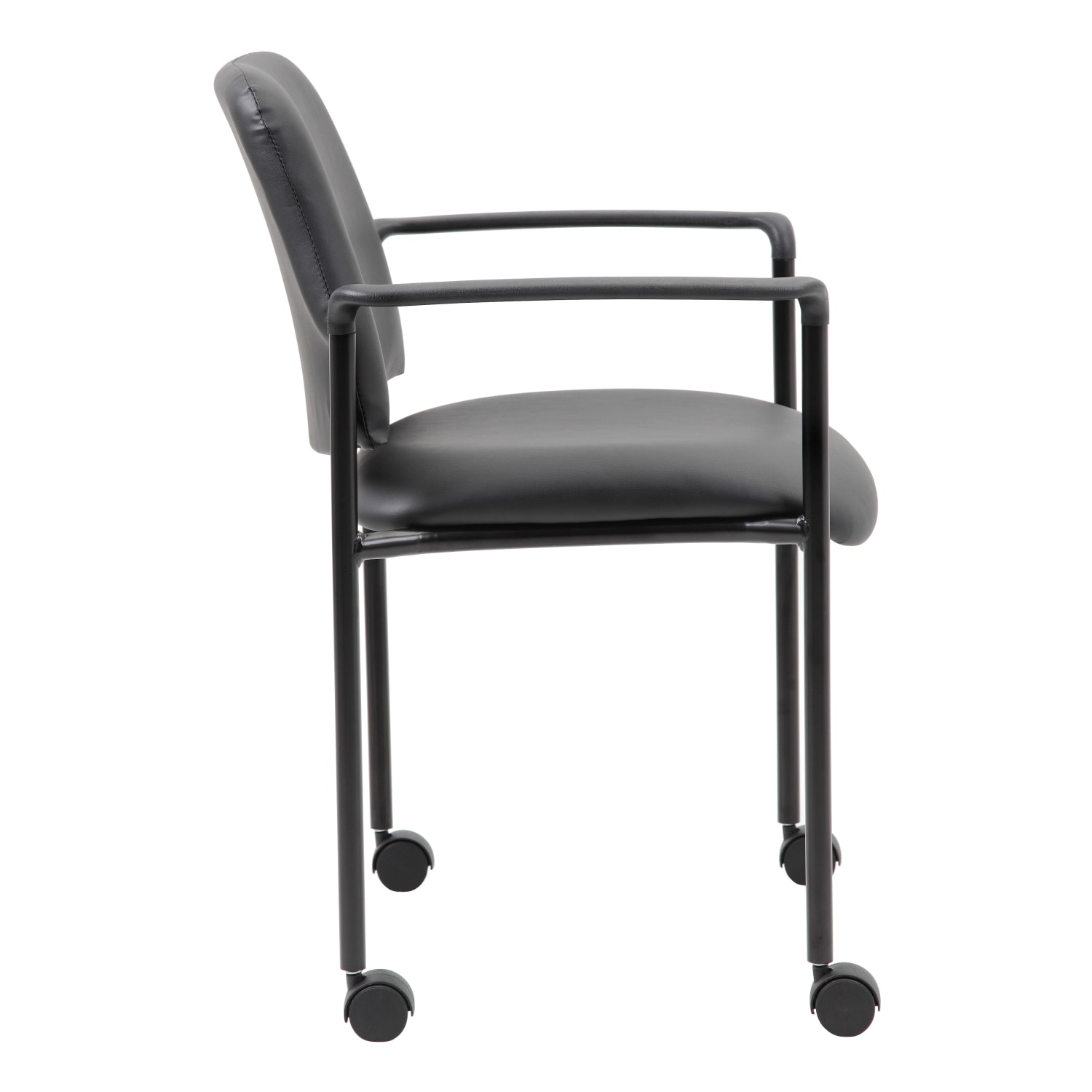 Boss Office Products Caressoft Square Back Stacking Chair with Antimicrobial Protection, Black - Image 5