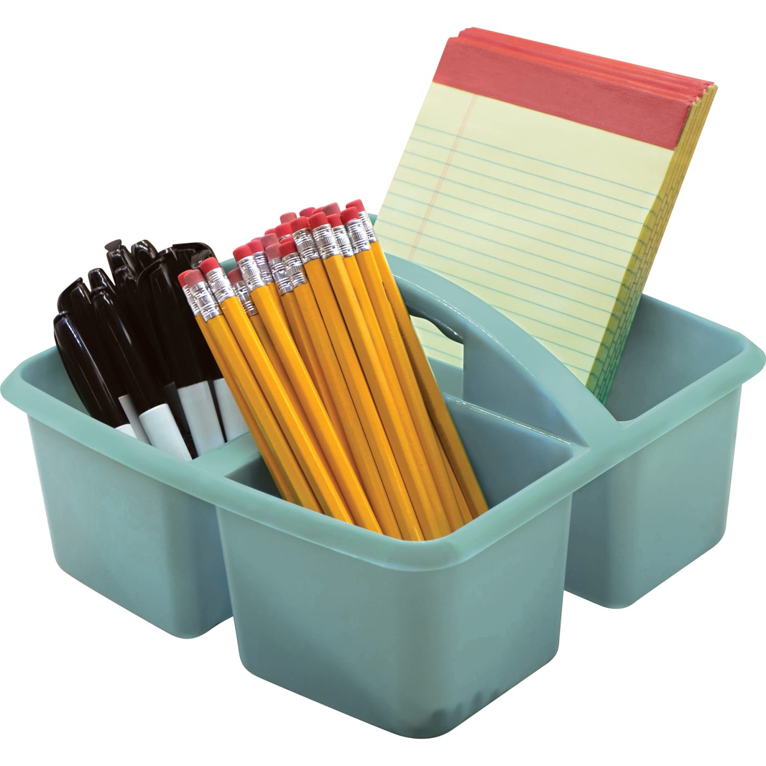 Teacher Created Resources Plastic Storage Caddies, 5-1/4inH x 9-1/4inW x 9inD, Calming Blue, Pack Of 6 Caddies - Image 5