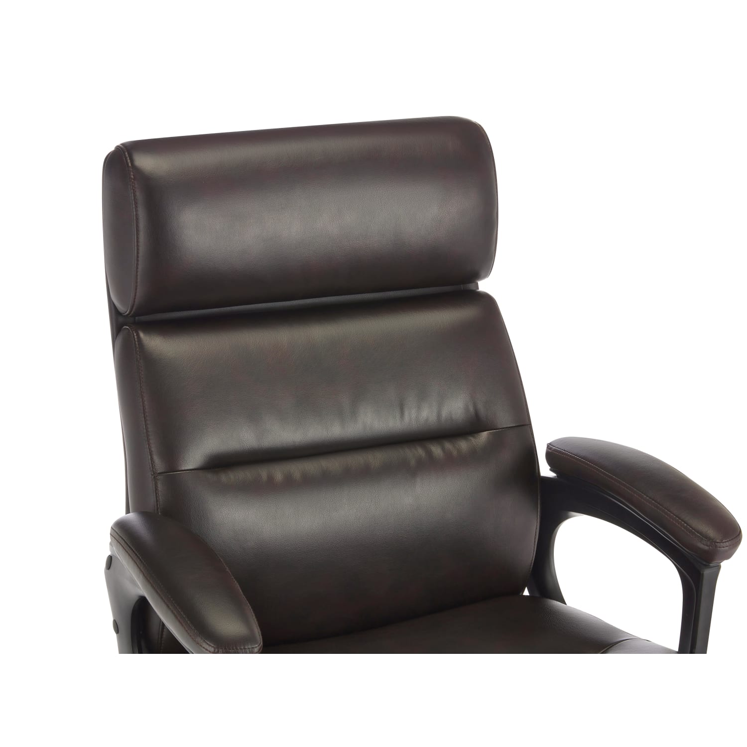 Serta Comfort Ergonomic Bonded Leather Mid Back Executive Office Chair Brown PopularChairscom