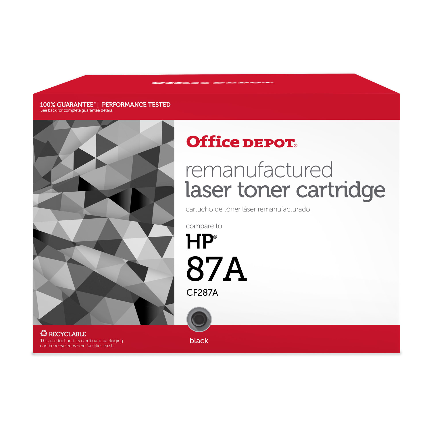 Office Depot Remanufactured Black Toner Cartridge Replacement For HP 87A
