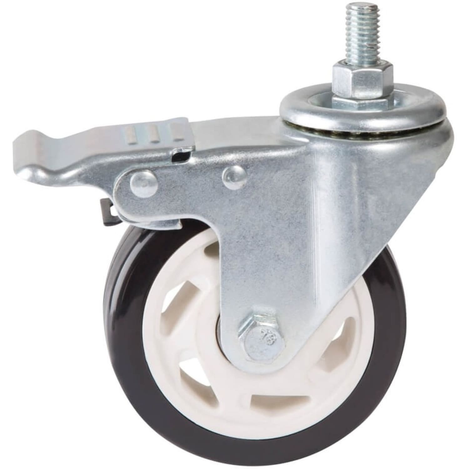 Eaton Tripp Lite Series Locking Caster Kit for Rolling TV/Monitor Carts - Heavy Duty, Swivel, 4 in. Diameter, 4 Casters - Locking casters for AV furniture - silver - Image 4