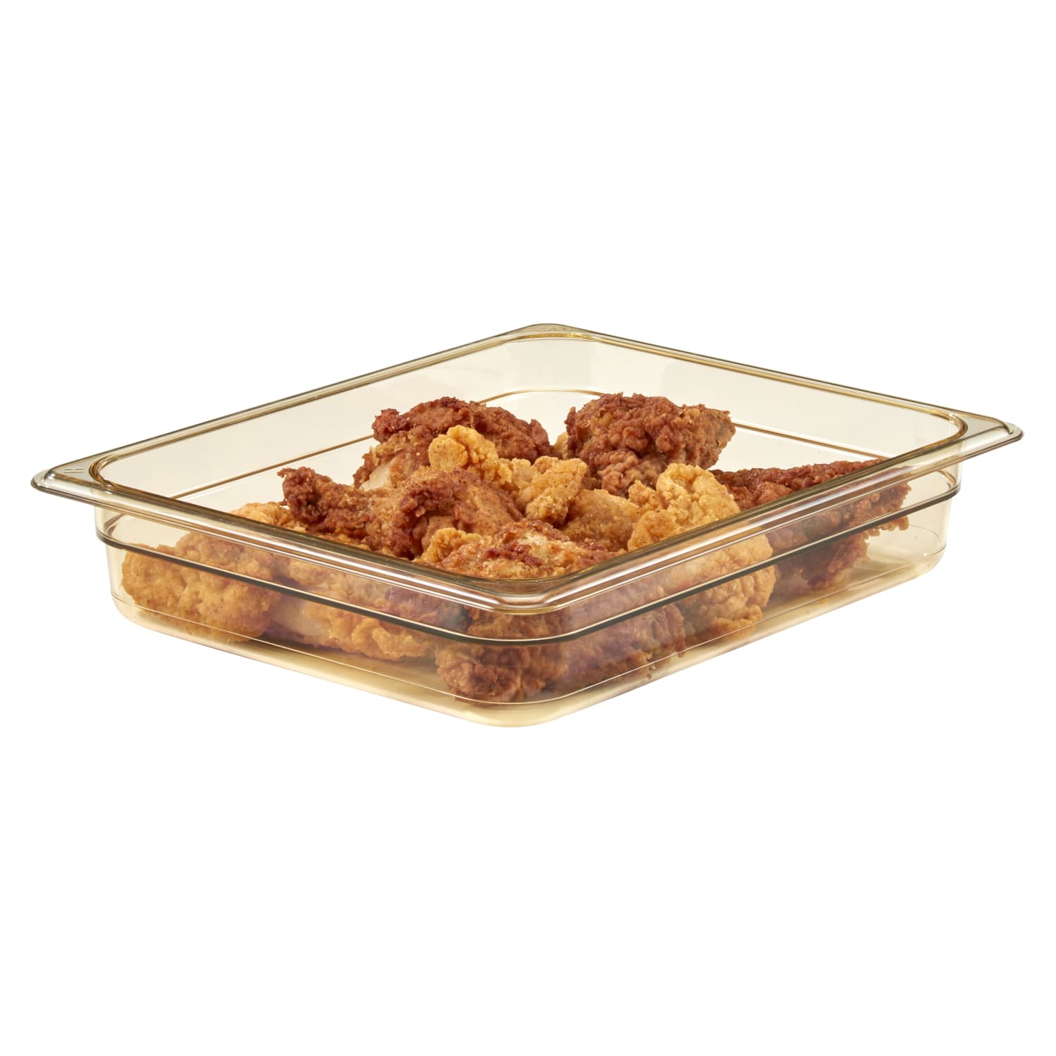 Cambro H-Pan High-Heat GN 1/2 Food Pans, 2inH x 10-7/16inW x 12-3/4inD, Amber, Pack Of 6 Pans - Image 3