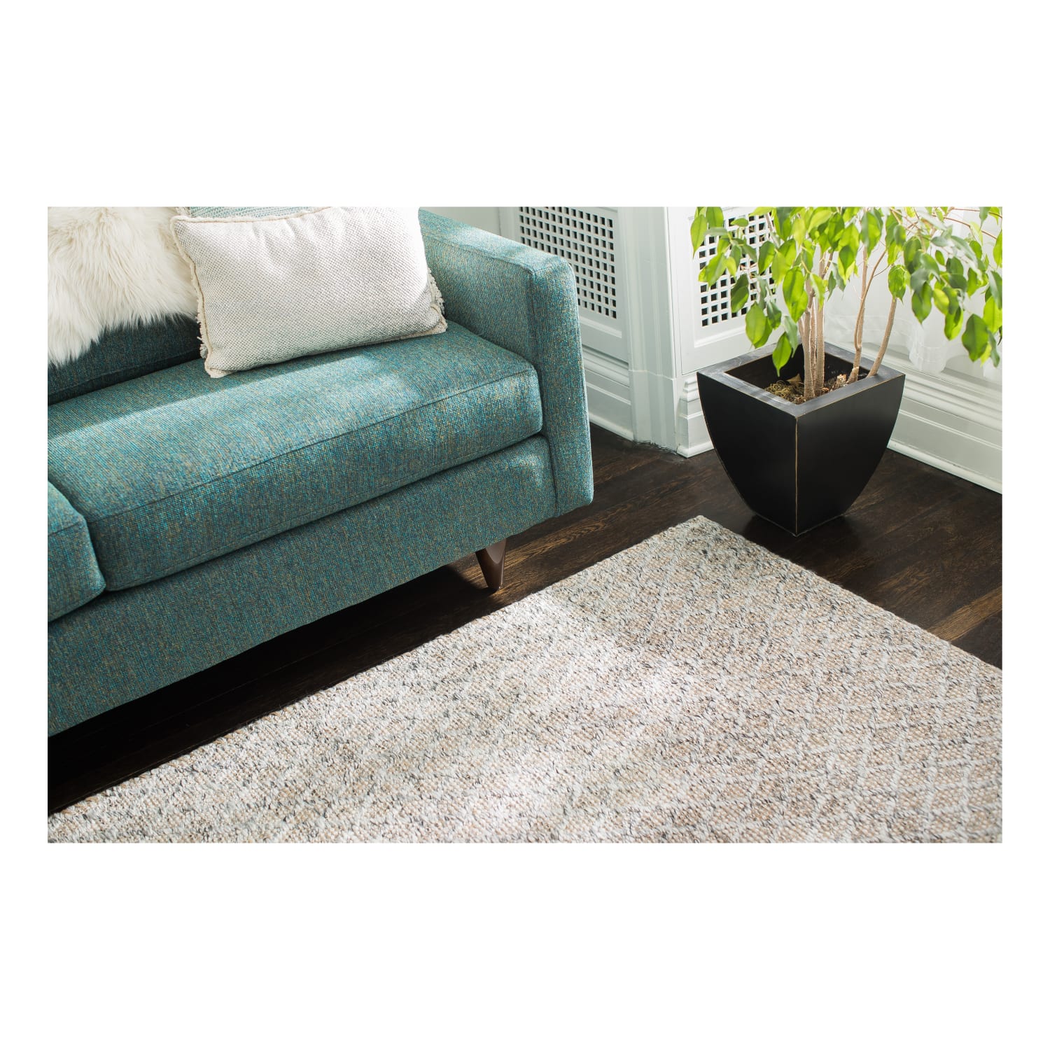 Anji Mountain Sigis Soft Jute And Wool-Alternative Rug, 5ft x 8ft, Gray - Image 4