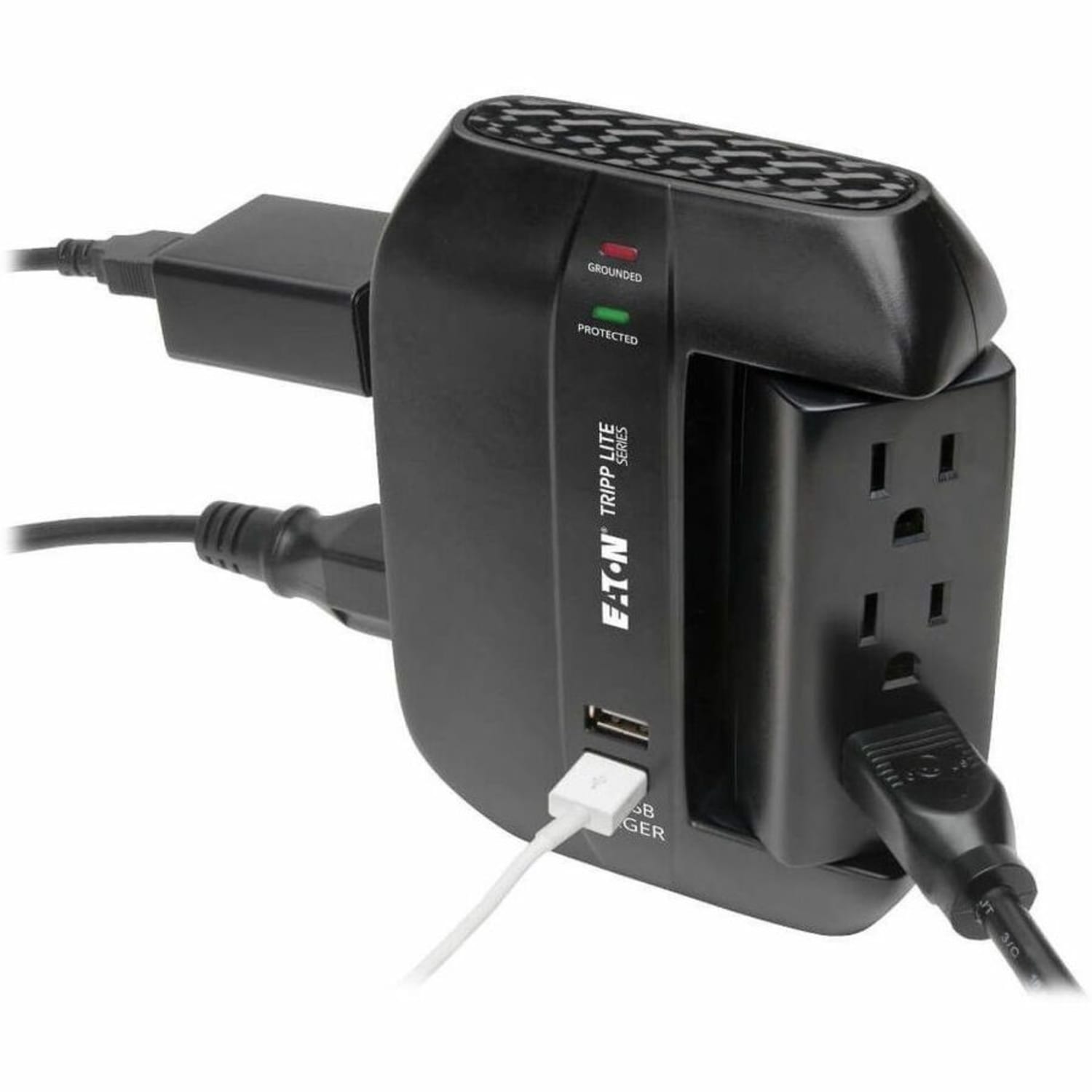 Eaton Tripp Lite Series Surge Protector Power Strip 6-Outlet with 3 Rotatable Outlets - Direct Plug-In, 1200 Joules, 2 USB Ports - SWIVEL6USB - Image 5