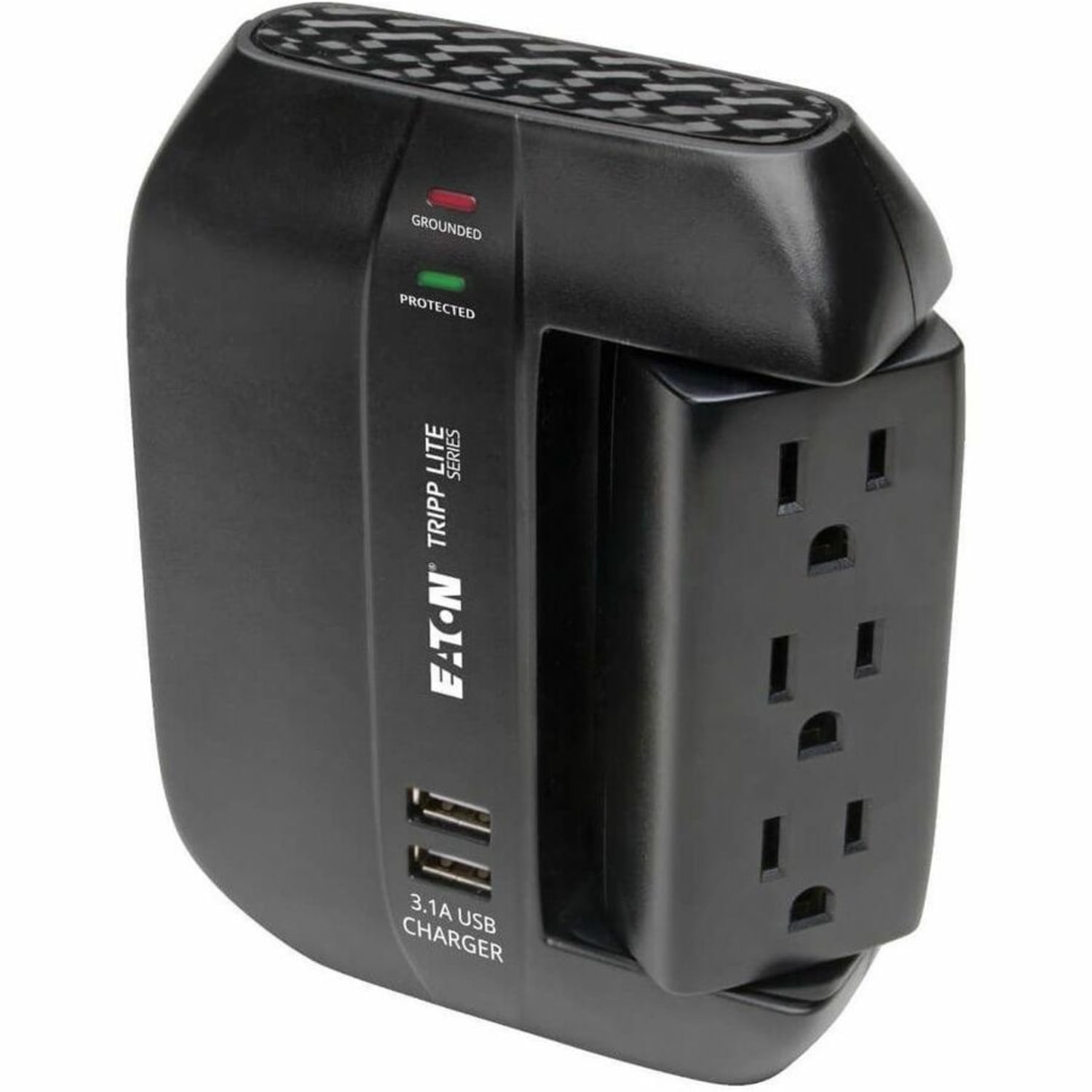 Eaton Tripp Lite Series Surge Protector Power Strip 6-Outlet with 3 Rotatable Outlets - Direct Plug-In, 1200 Joules, 2 USB Ports - SWIVEL6USB - Image 6