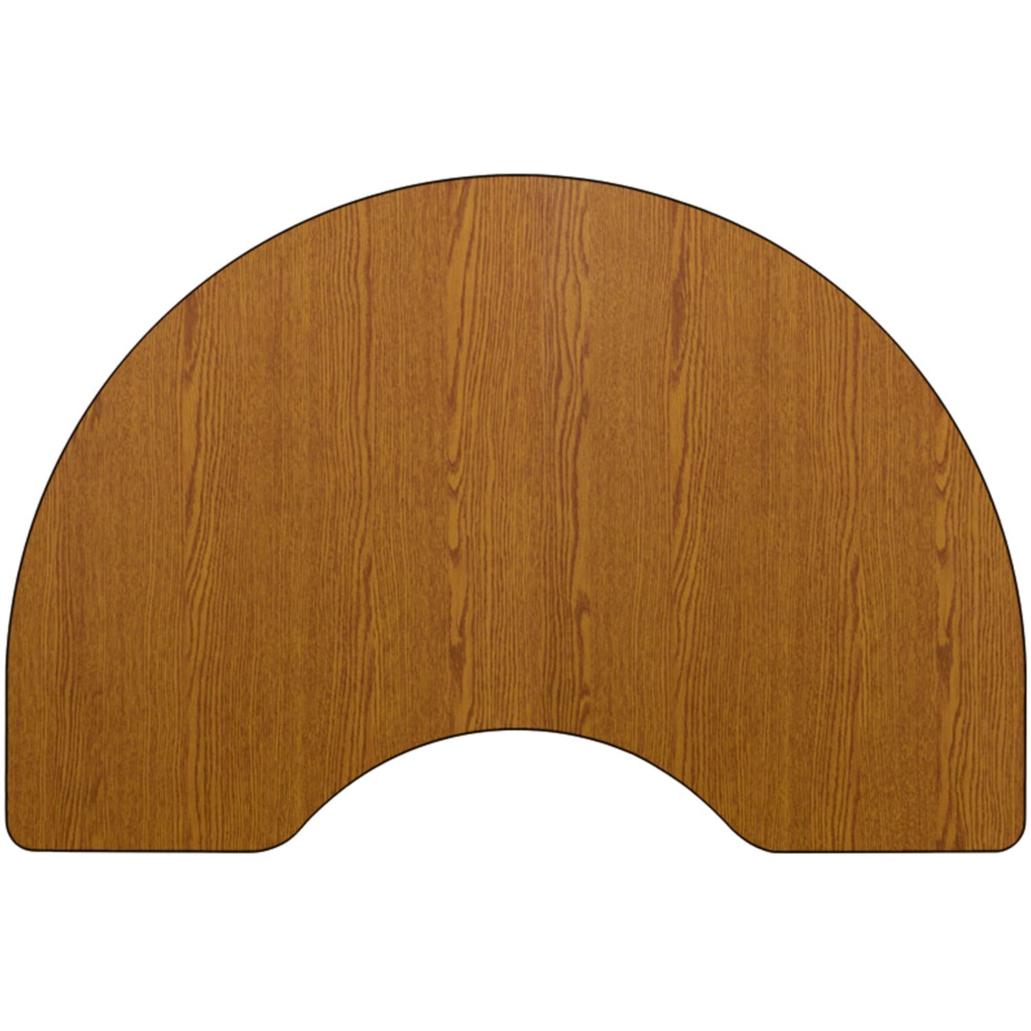 Flash Furniture 72ft"W Kidney Thermal Laminate Activity Table With Standard Height-Adjustable Legs, Oak - Image 4