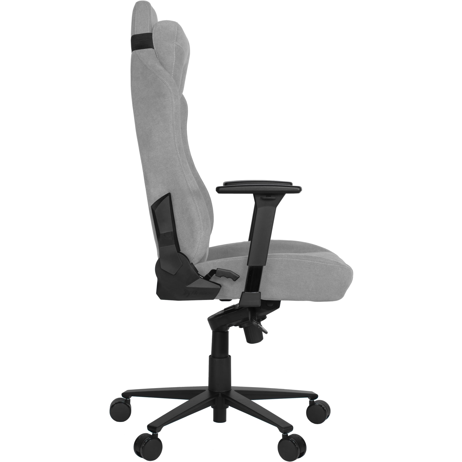 Arozzi Vernazza Premium Ergonomic Fabric High Back Gaming Chair Light Gray PopularChairscom