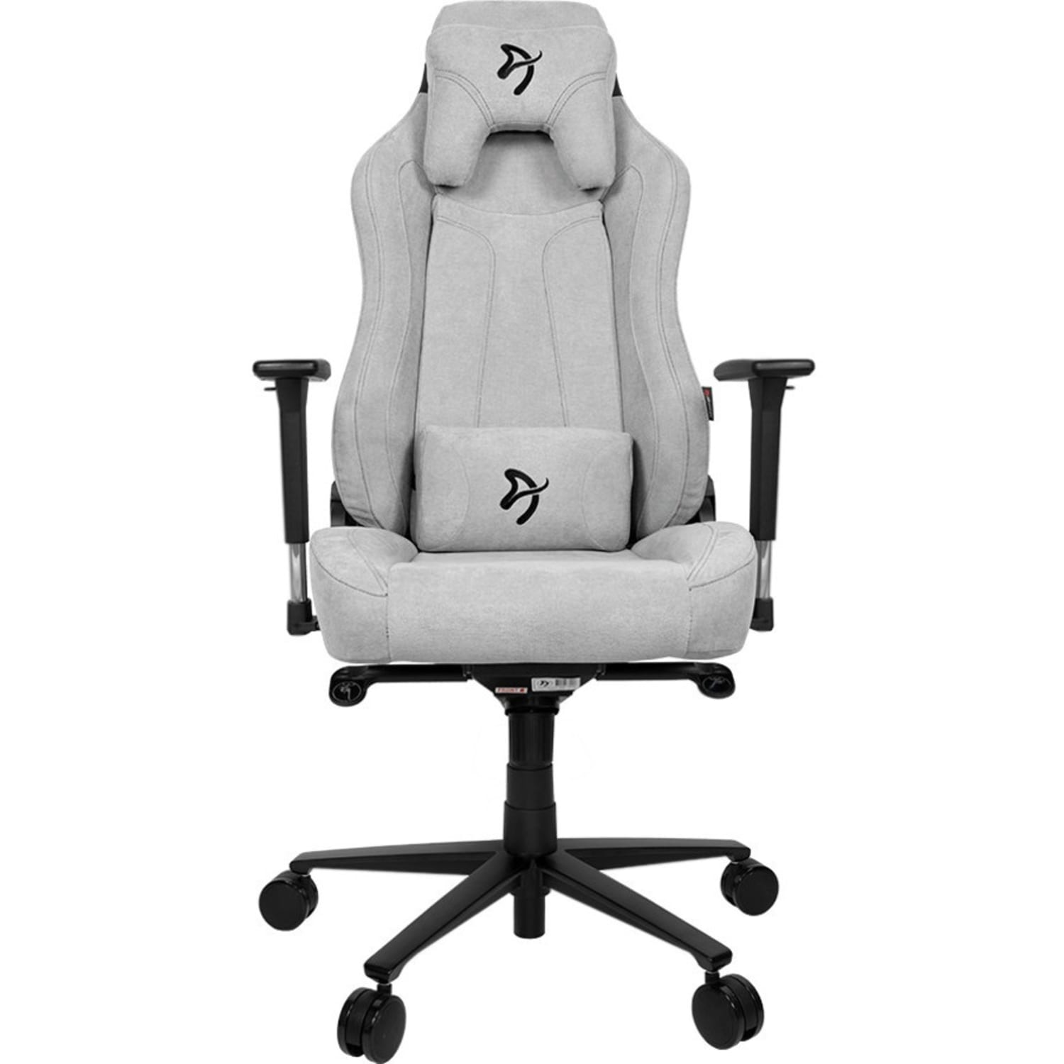Arozzi Vernazza Premium Ergonomic Fabric High Back Gaming Chair Light Gray PopularChairscom
