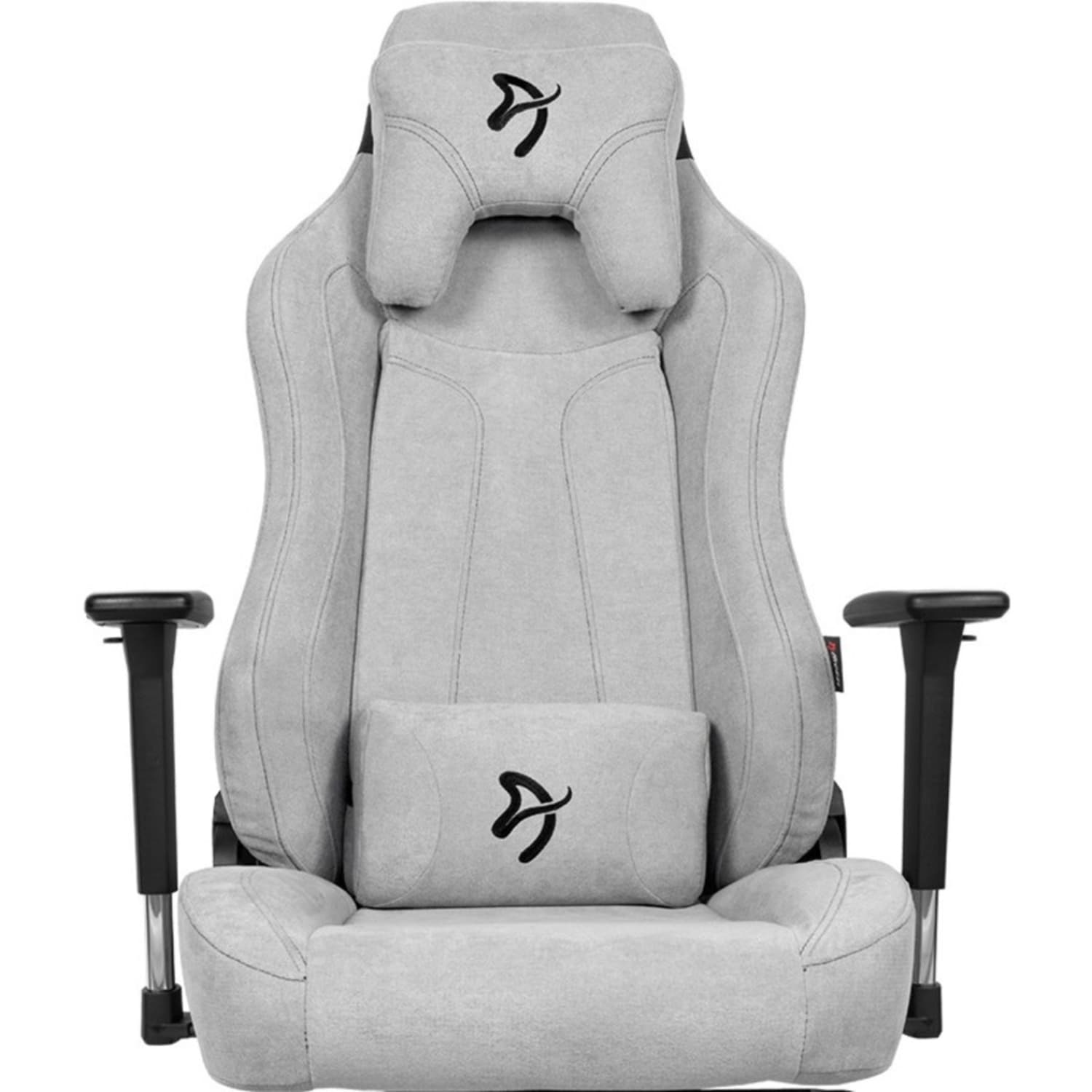 Arozzi Vernazza Premium Ergonomic Fabric High Back Gaming Chair Light Gray PopularChairscom