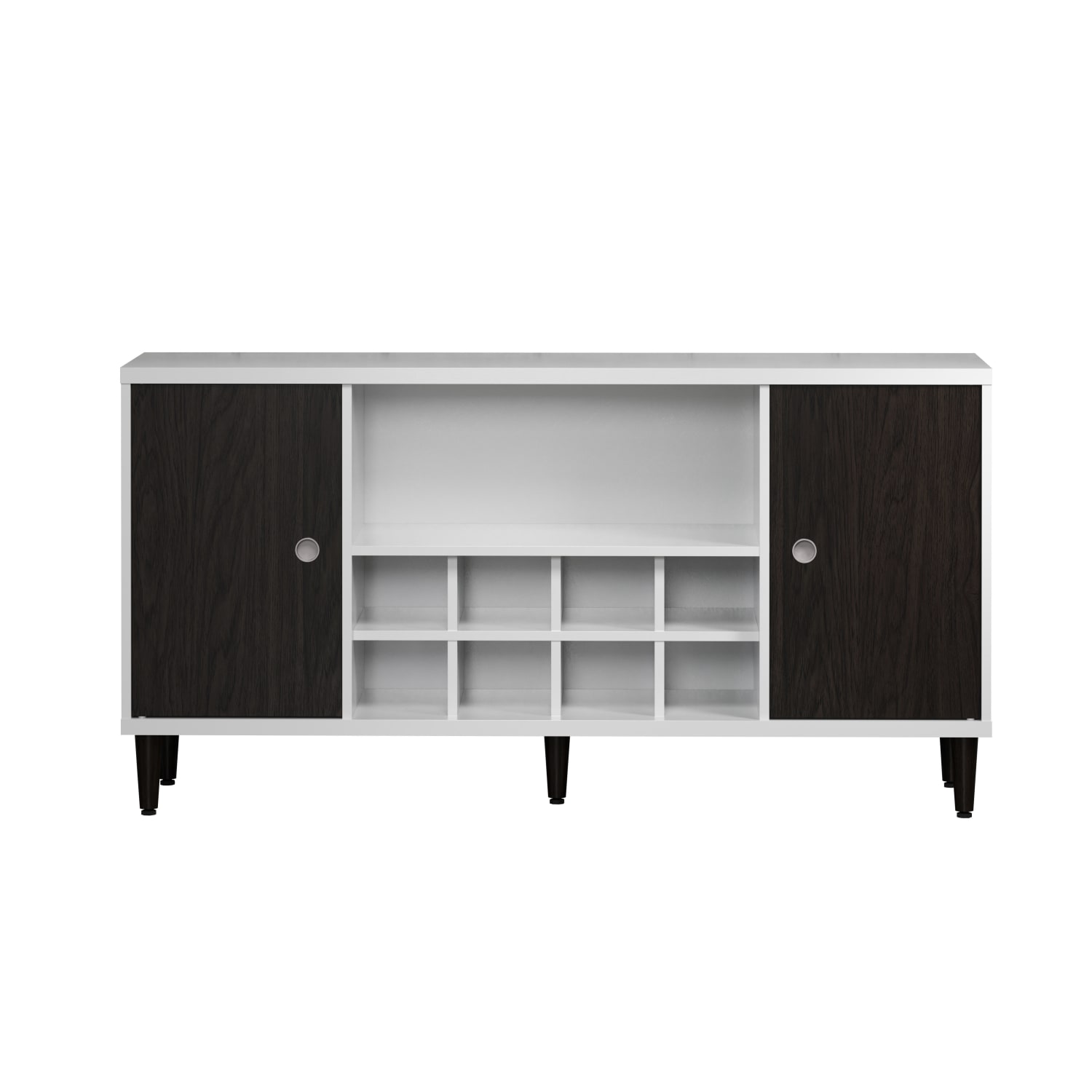 Trendfurn Evolution 54inW Clik Tool-Less Sideboard Cabinet, White/Wenge - Image 3
