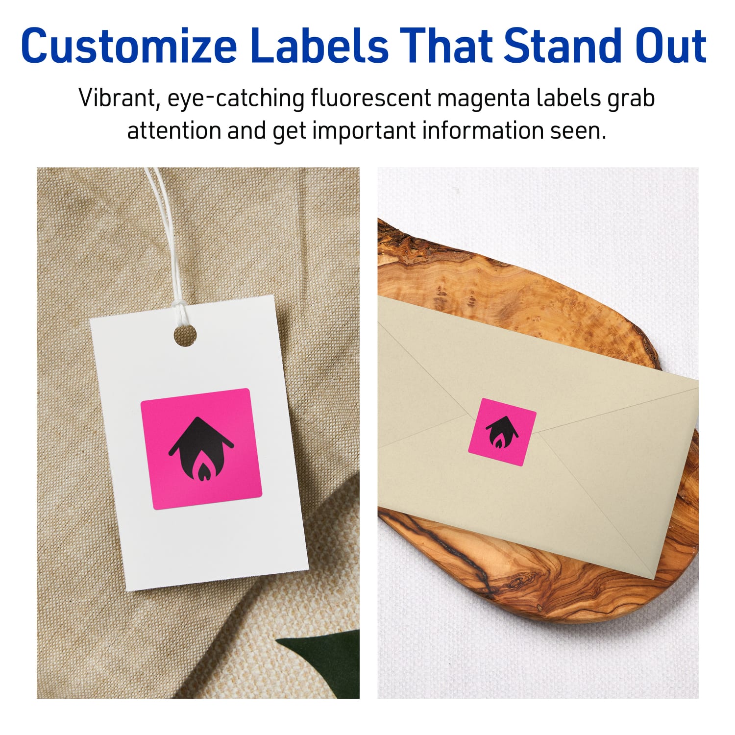 Avery Print-To-The-Edge Labels With Sure Feed Technology And Easy Peel Label Feature, 94103-NMP20, Square, 1in x 1in, Matte Neon Magenta, Pack of 960 - Image 4