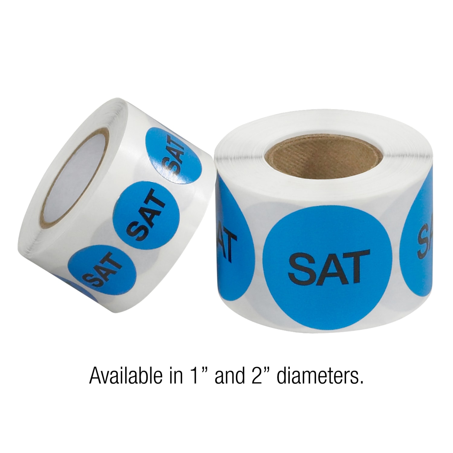Tape Logic Permanent Inventory Label Roll, DL6551, Weekday-Style, "SAT," 1in, Blue, Roll Of 500 - Image 4