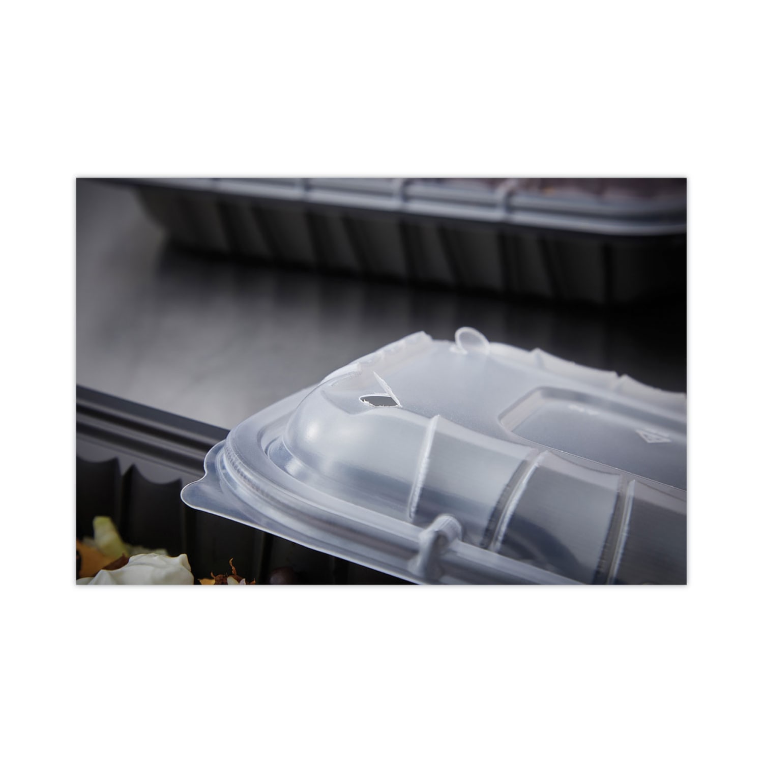 Pactiv Evergreen EarthChoice Entree2Go Takeout Containers, 1inH x 11-3/4inW x 8-3/4inD, Clear, Case Of 200 Containers - Image 4