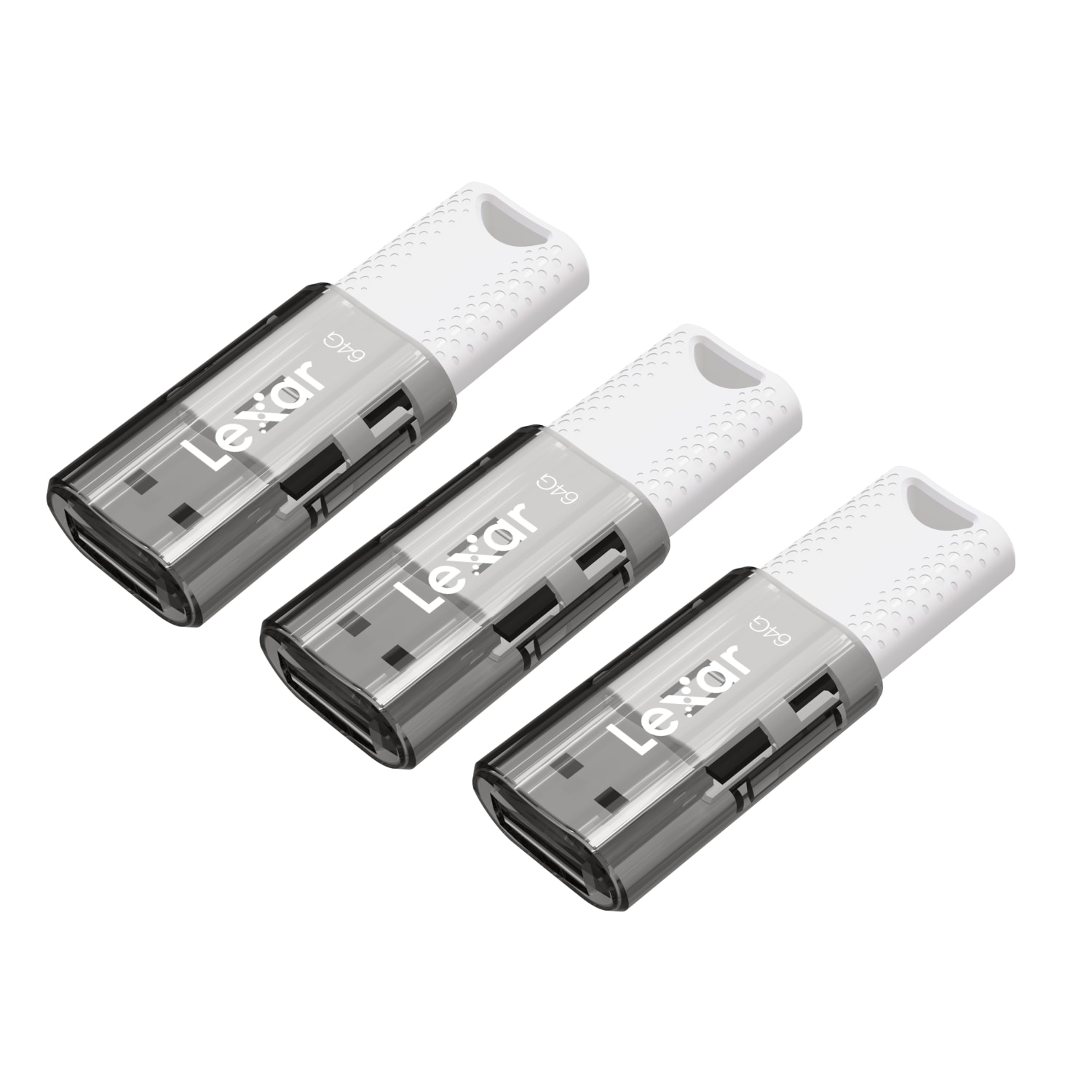 Lexar JumpDrive S60 USB 2.0 Flash Drives, 64GB, Black Pack Of 3 Flash Drives - Image 4
