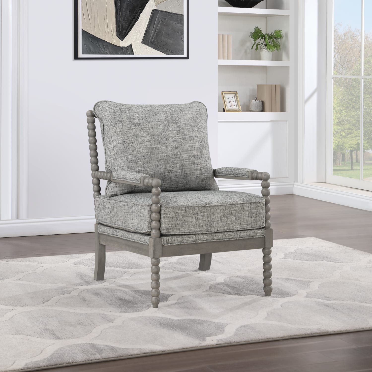Office Star Abbott Accent Chair Graphite PopularChairscom