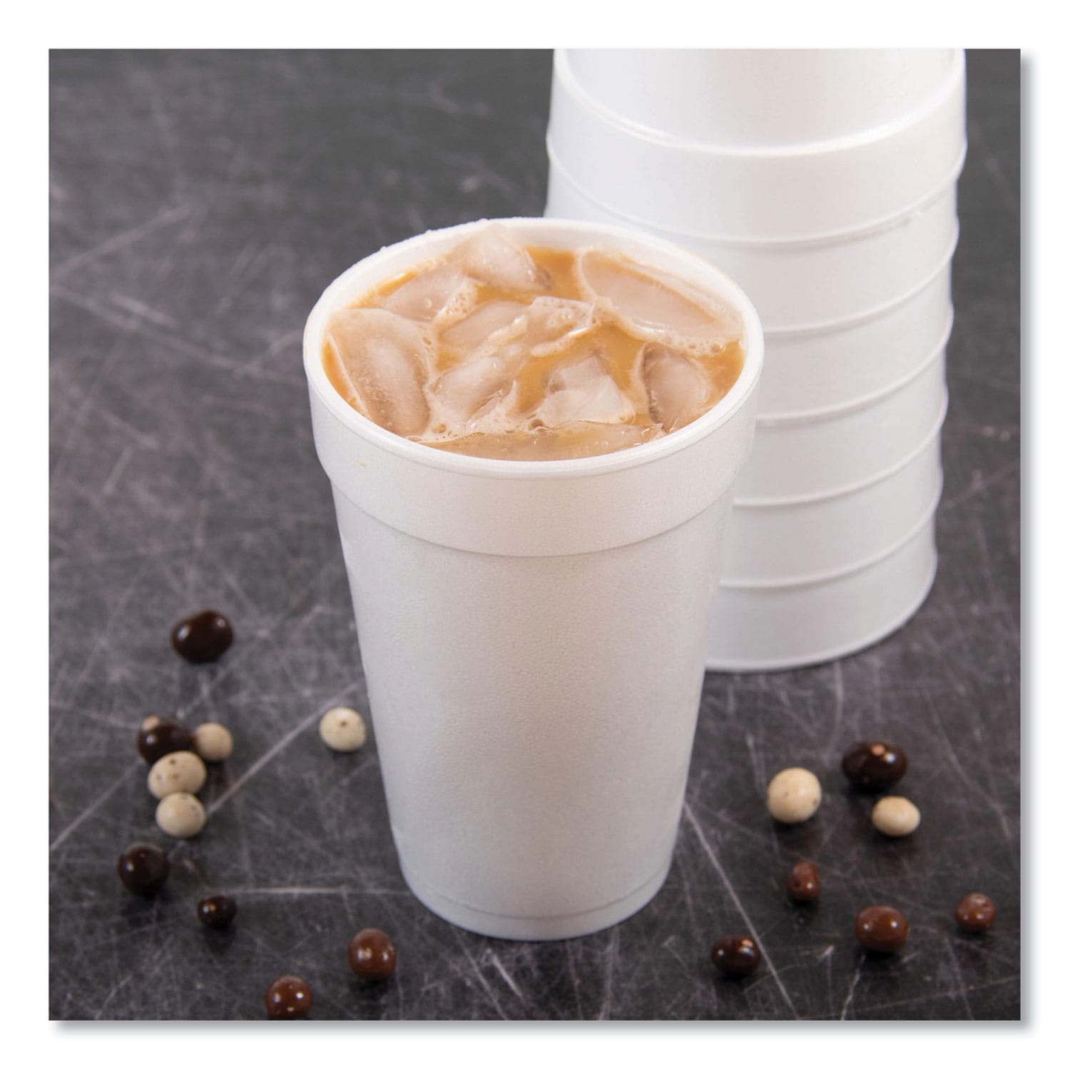 Dart Foam Drink Cups, 16 Oz, White, Bag Of 20 Cups, Carton Of 25 Bags - Image 6