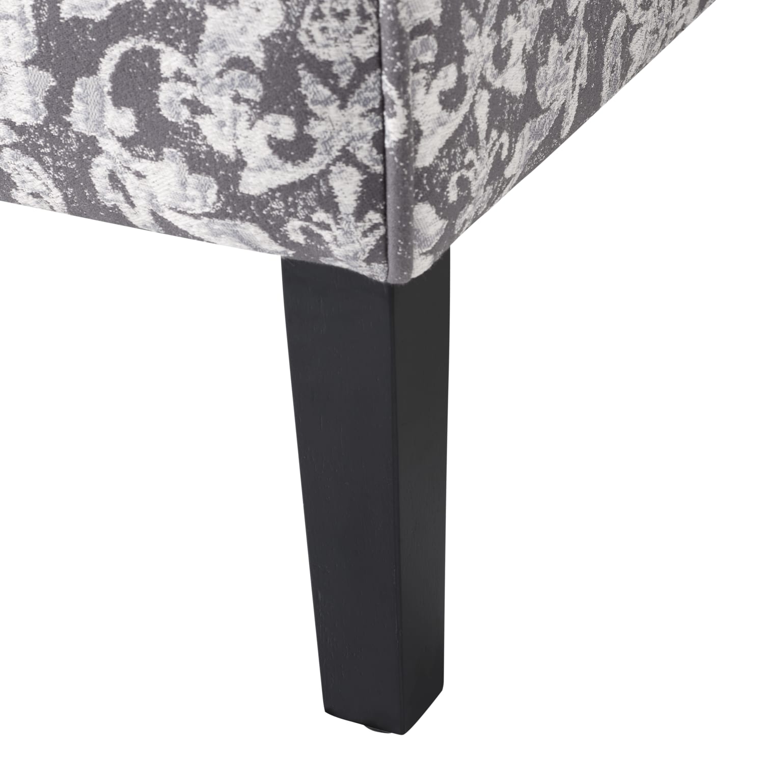 Linon Winston Accent Chair Gray DamaskBlack PopularChairscom Linon Winston Accent Chair Gray DamaskBlack PopularChairscom