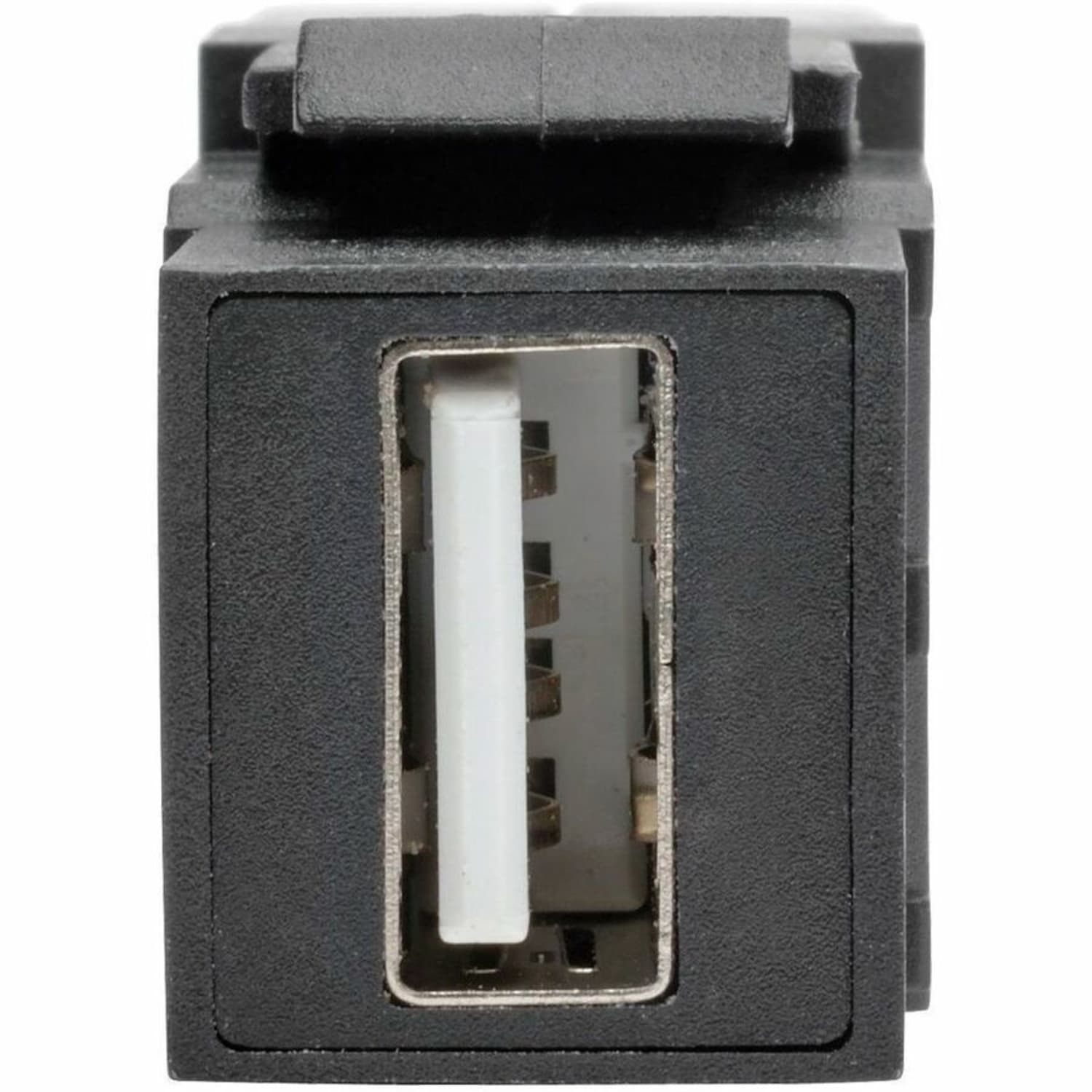Eaton Tripp Lite Series USB 2.0 Keystone Panel Mount Coupler All-in-One Angled F/F Black - USB adapter - USB (F) to USB (F) - USB 2.0 - down-angled connector, molded - black - Image 6