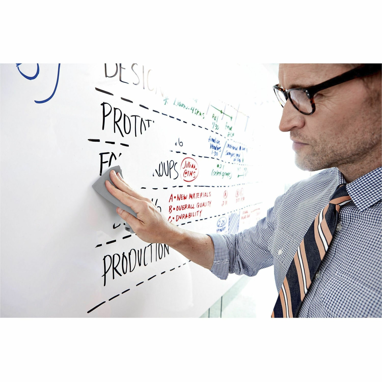 Post it Super Sticky Non-Magnetic Dry-Erase Whiteboard Surface, 48in x 600in, White - Image 4