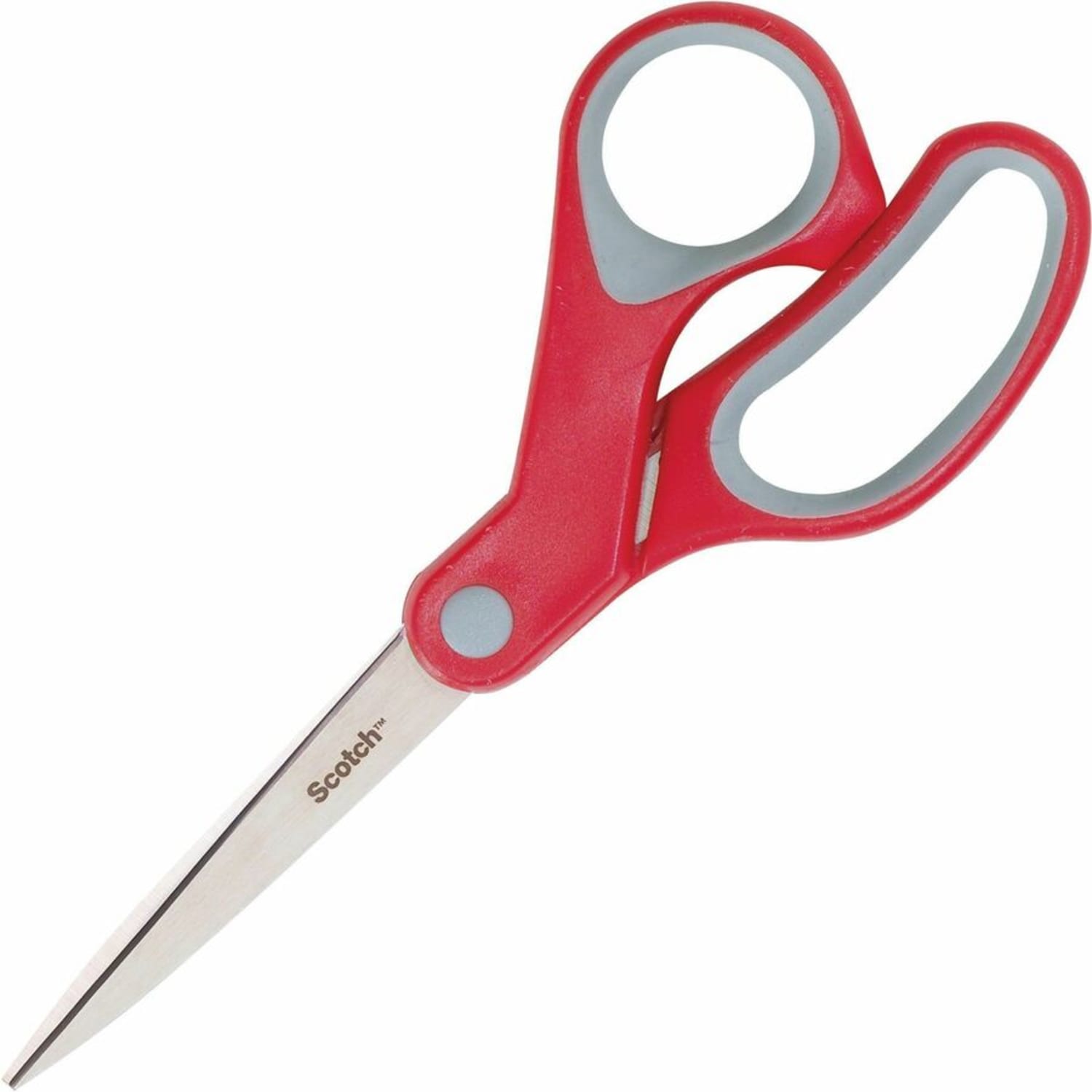 Scotch Multipurpose Scissors, 7in, Pointed, Gray/Red - Image 4