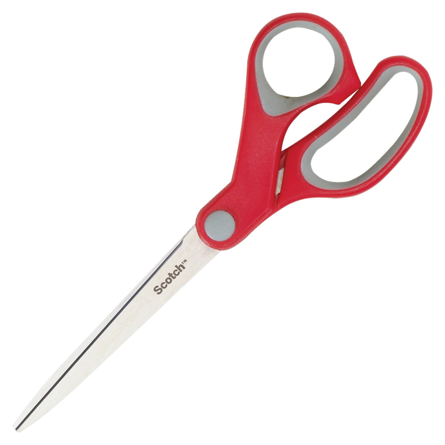 Scotch Multipurpose Scissors, 8in, Pointed, Gray/Red